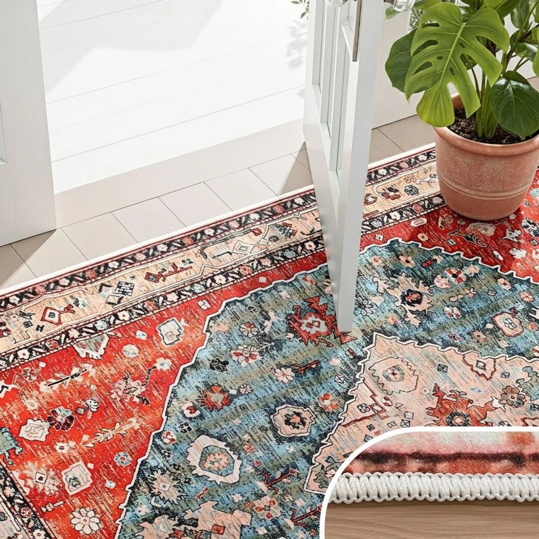 5 Artiss Floor Rug 160X230cm Large Washable Area Rug Modern Living Room Carpet - Red, 5 of 9