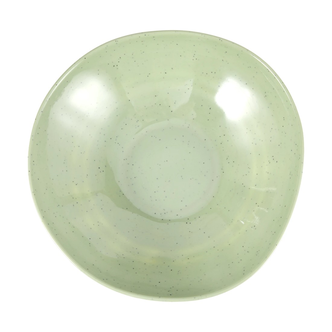 3 Green Glazed Look Salad Bowl, 3 of 4