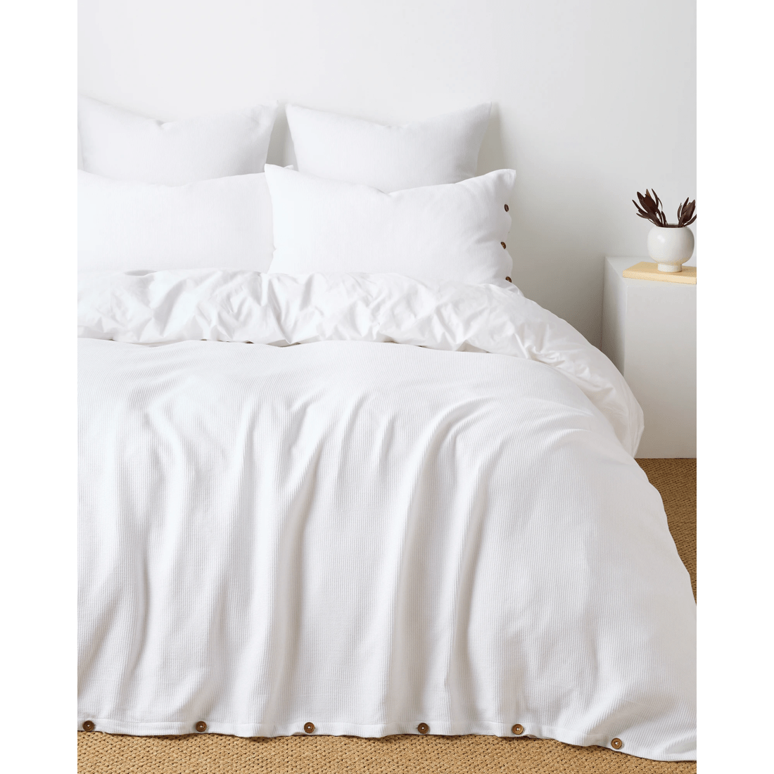 1 Target Nico Mini Waffle Australian Cotton Quilt Cover Set
 - King Bed
 - White, 1 of 3