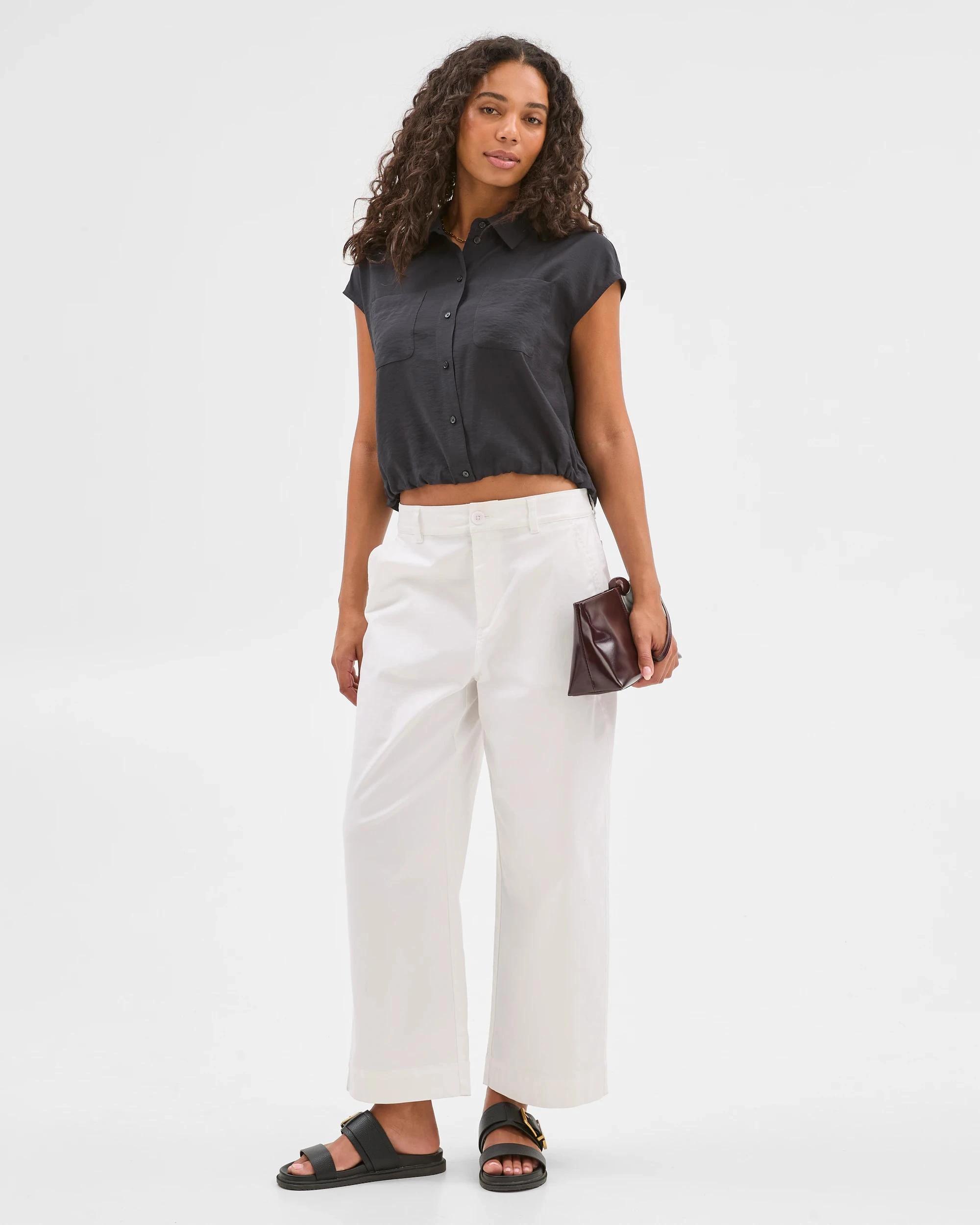 3 Target Elastic Hem Shirt BLACK, 3 of 7