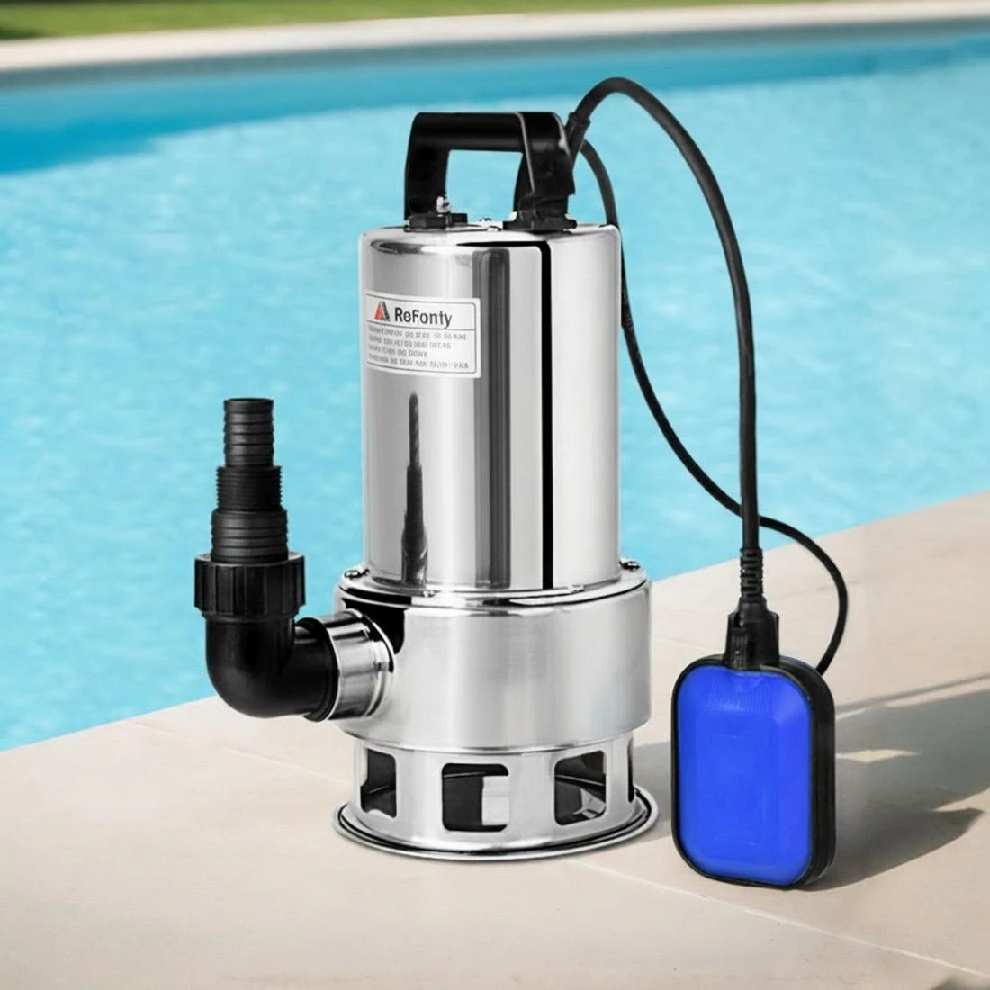 7 Giantz 1800W Max. Submersible Dirty Water Pump Bore Tank Well Steel Automatic Clean - Silver, 7 of 7