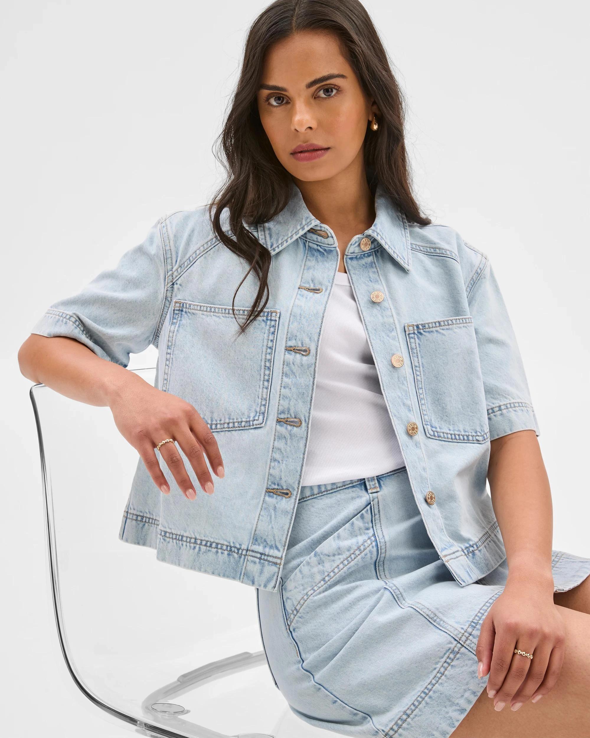 5 Target Slant Pocket Denim Mini Skirt SUNBLEACHED INDIGO, 5 of 5