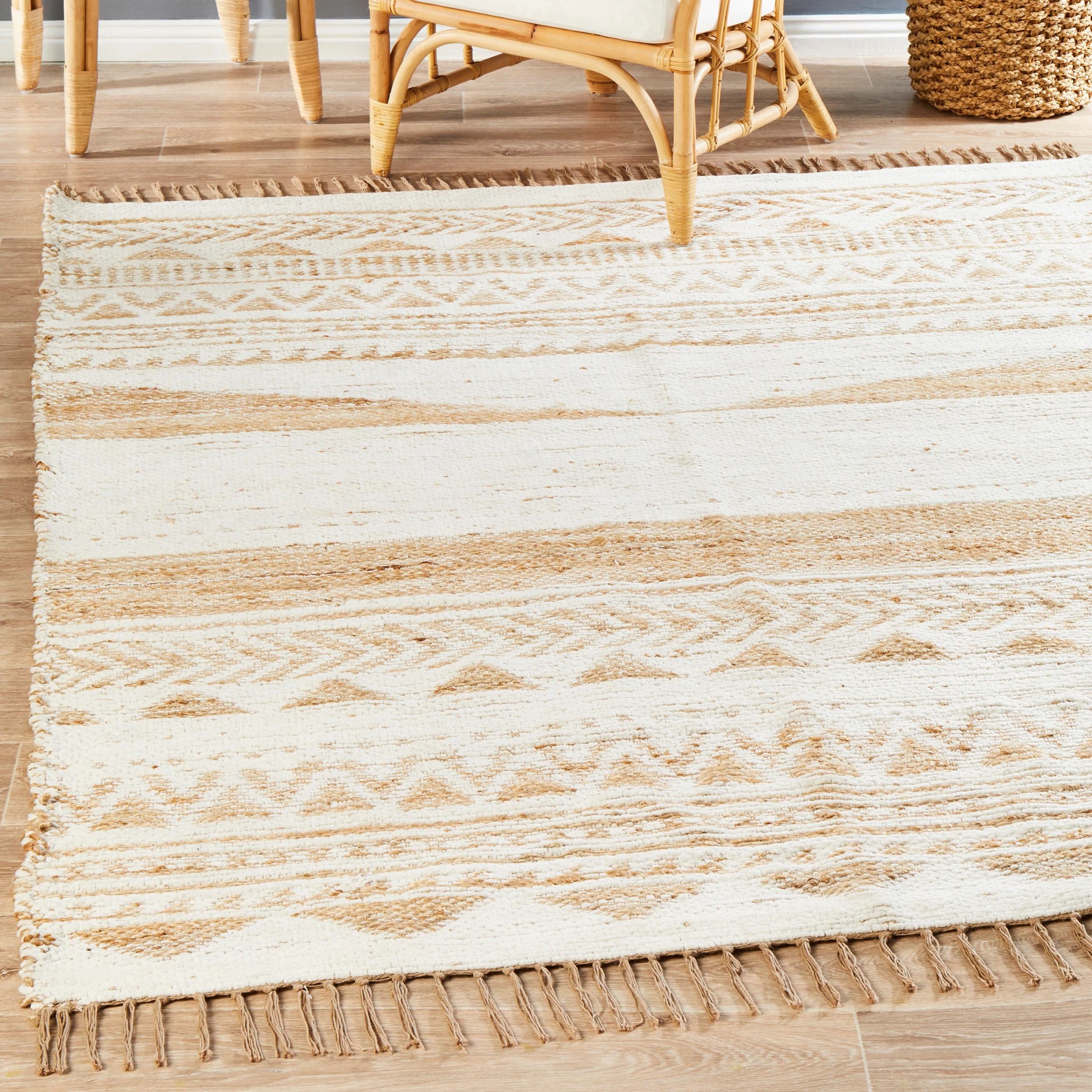 1 Common Ground Rugs Promenade 333 280x190cm - Large Hand Loomed Rug - Natural, 1 of 5