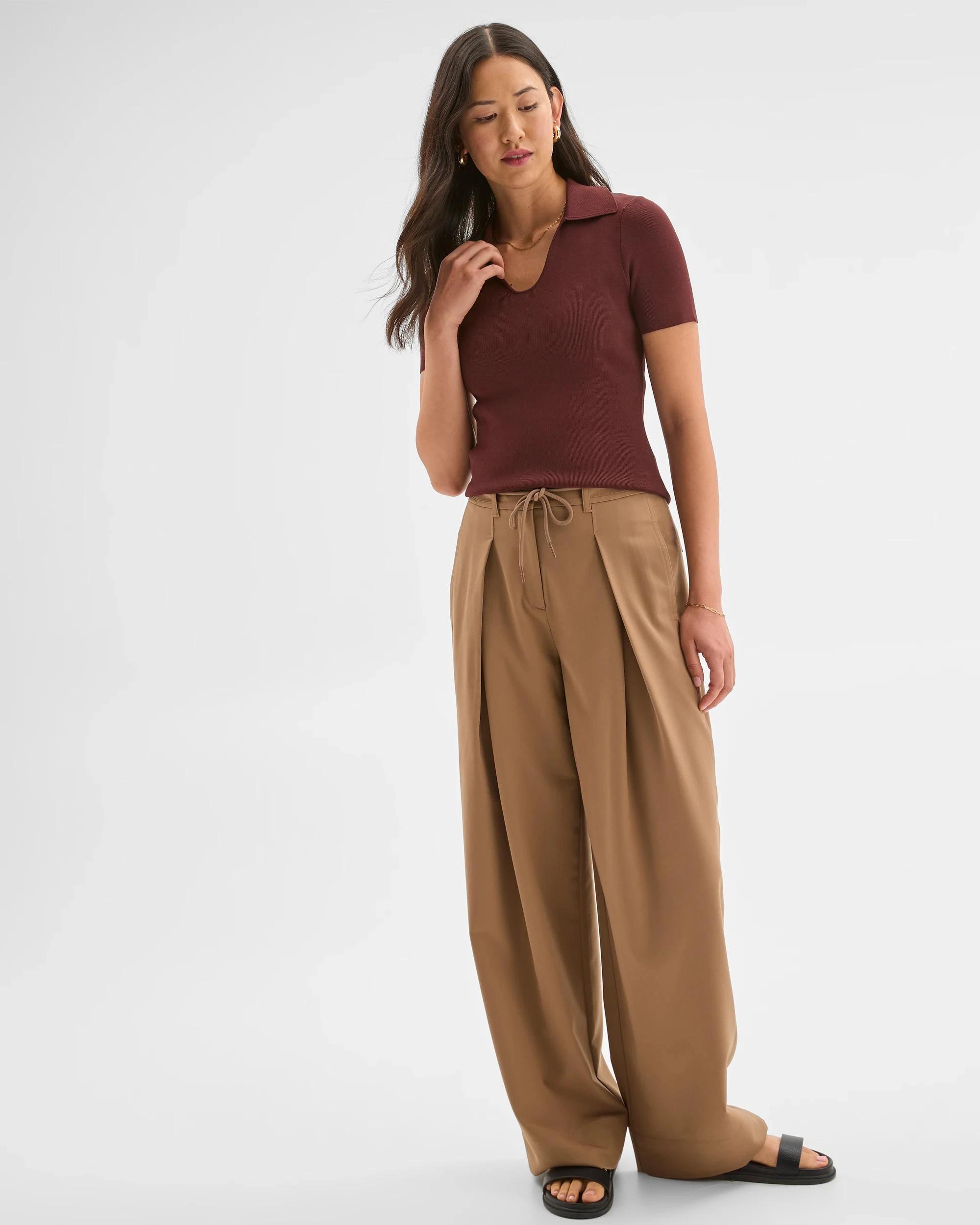 1 Preview Short Sleeve Ultimate Polo Top RUM RAISIN, 1 of 8