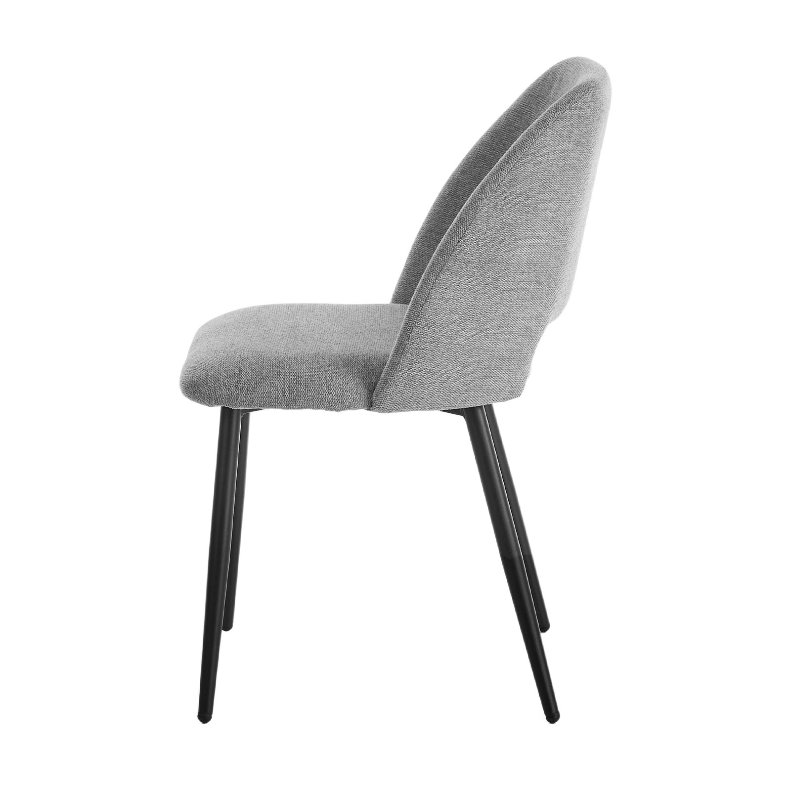 8 Oikiture 4x Dining Chair Accent Chairs Linen Fabric - Grey, 8 of 9