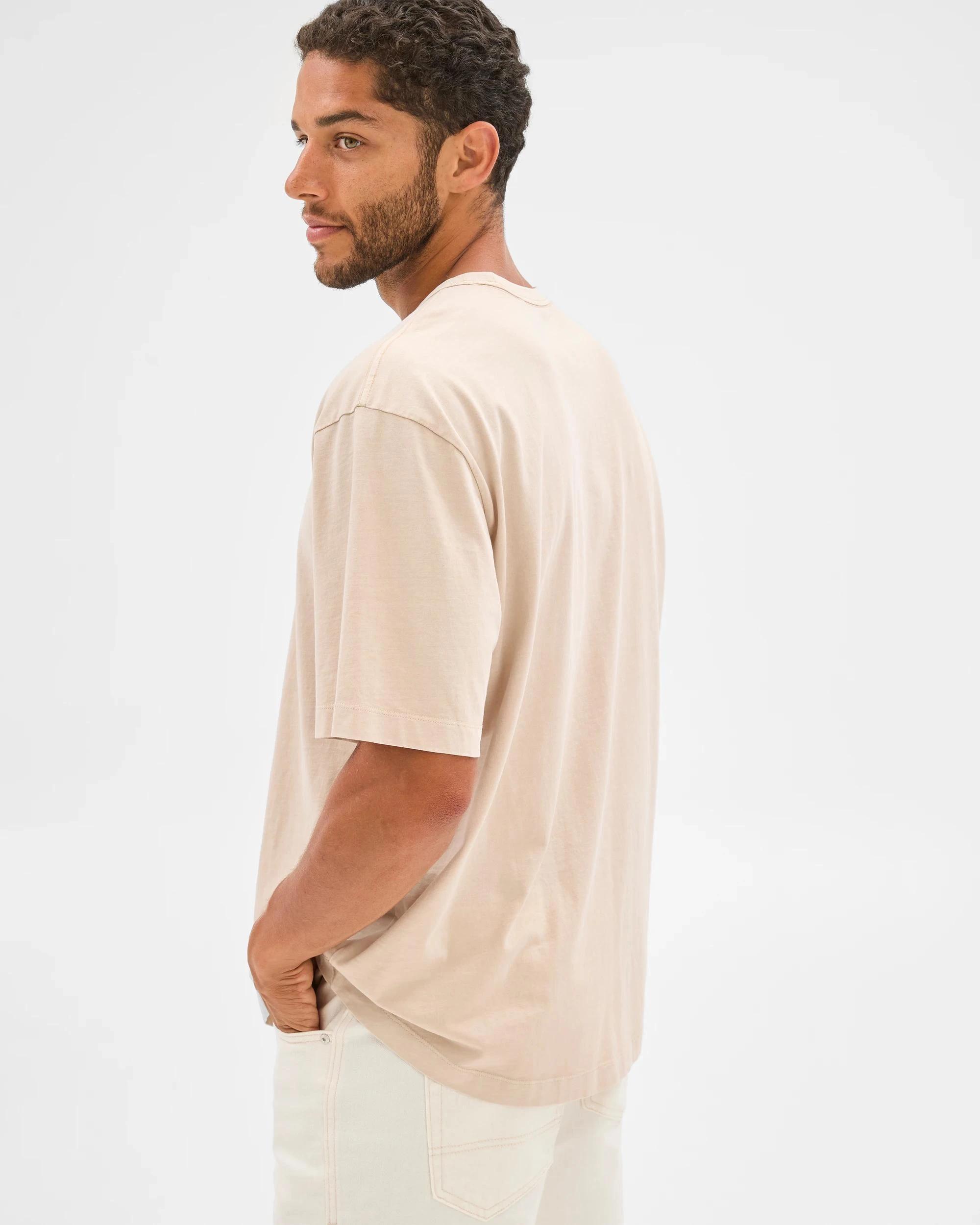 5 Target Man Australian Cotton T-Shirt LIGHT STONE, 5 of 6