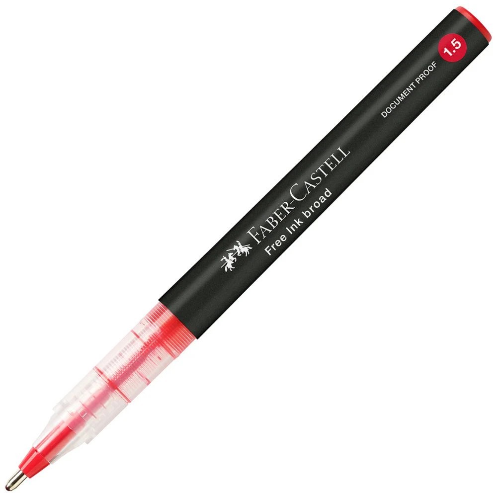 2 Faber Castell Free Ink Rollerball Pen 1.5 mm Red, 2 of 4