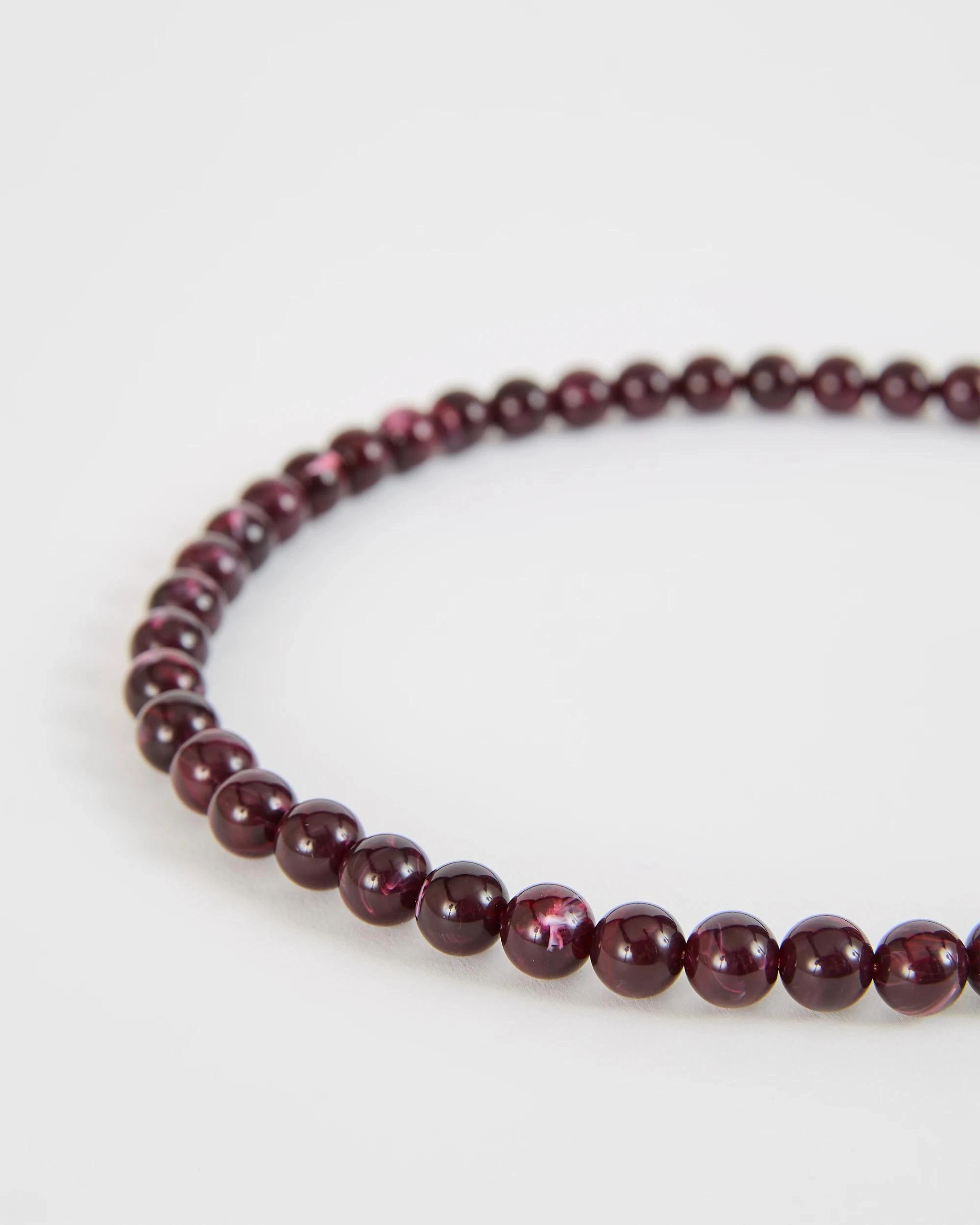 2 Target Woman Small Marbled Beaded Necklace BORDEAUX, 2 of 2