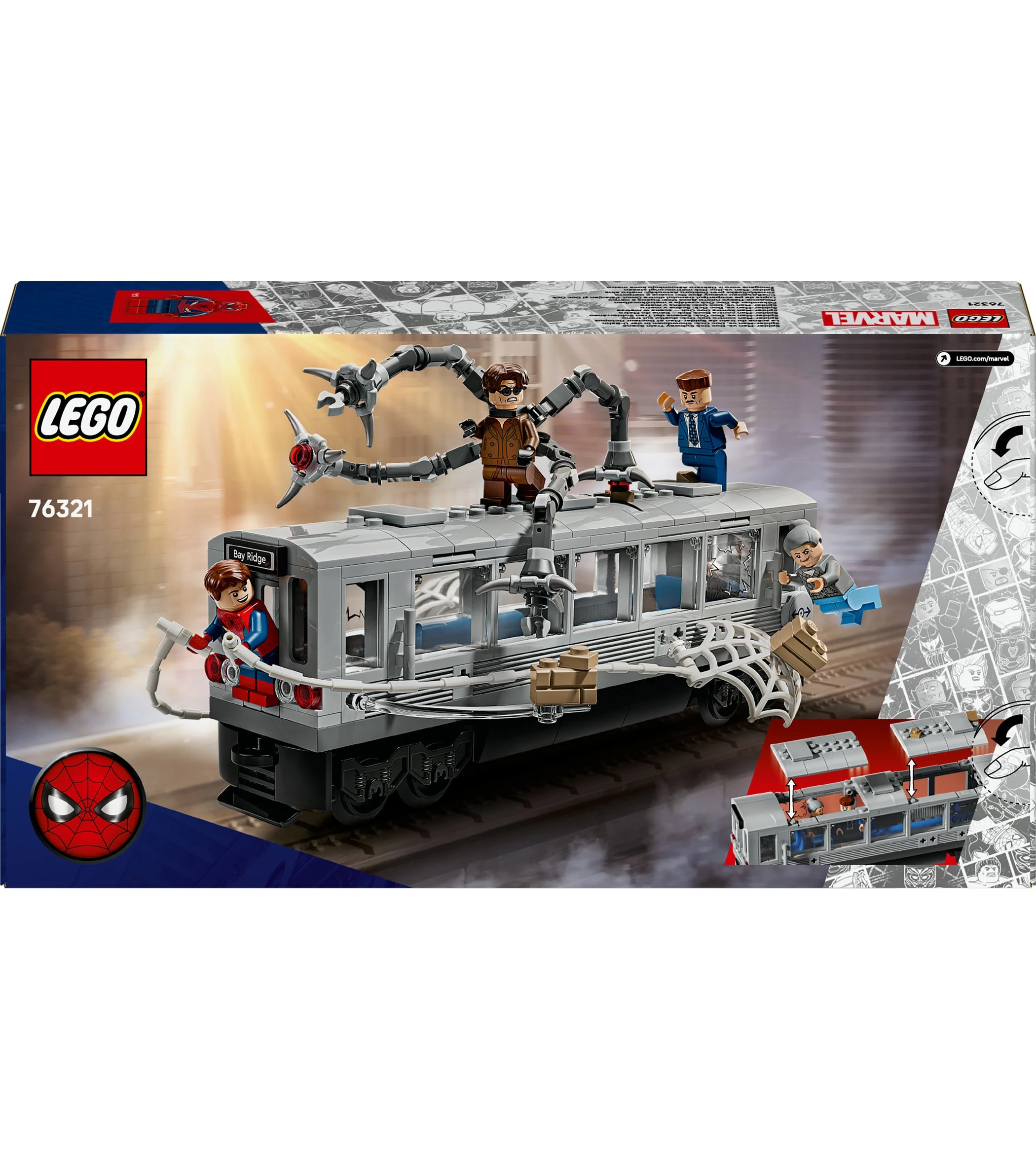 10 LEGO Marvel Super Heroes Spider-Man vs. Doc Ock Subway Train Scene 76321, 10 of 10