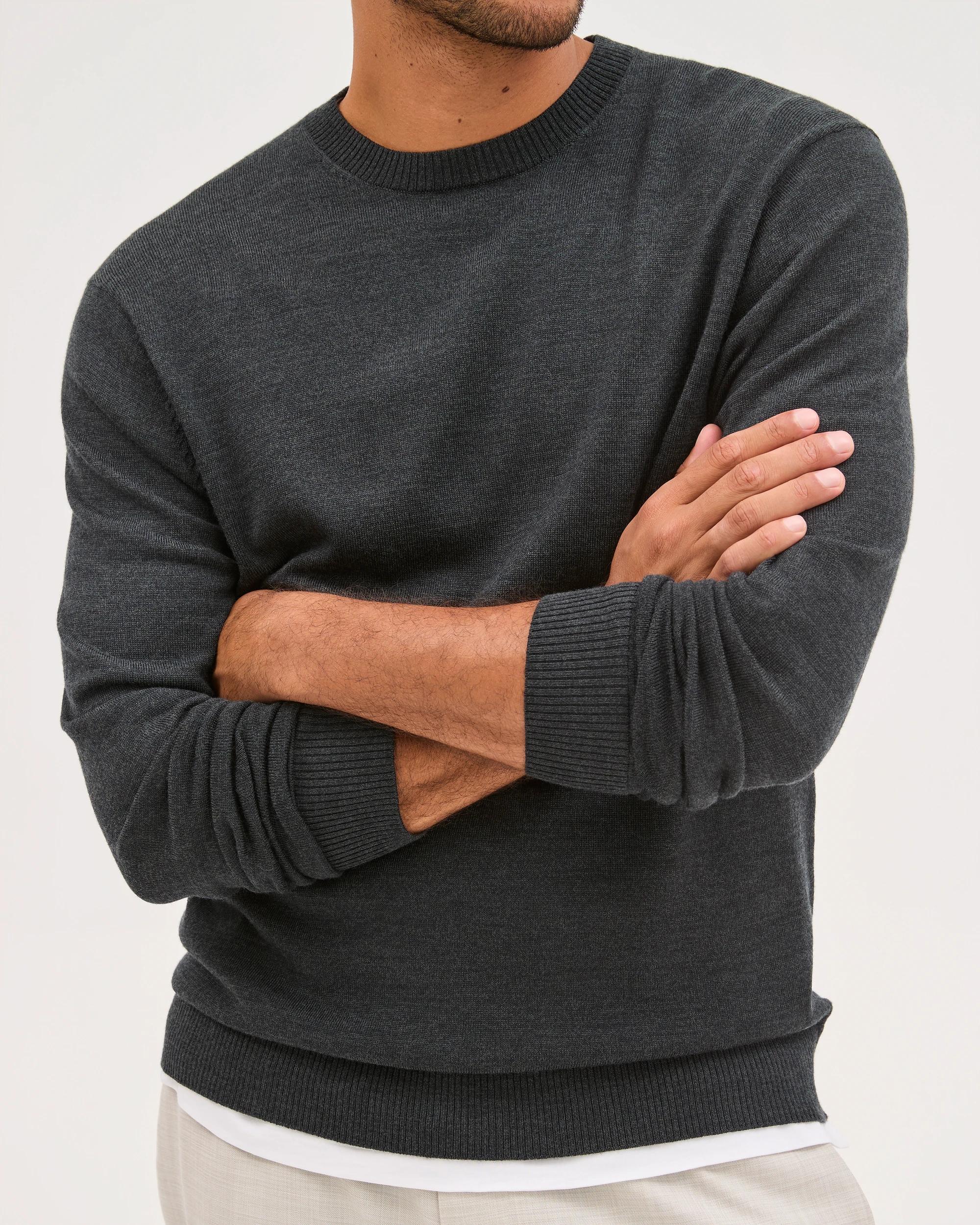 6 Preview Australian Merino Wool Knit Jumper BLACK, 6 of 7
