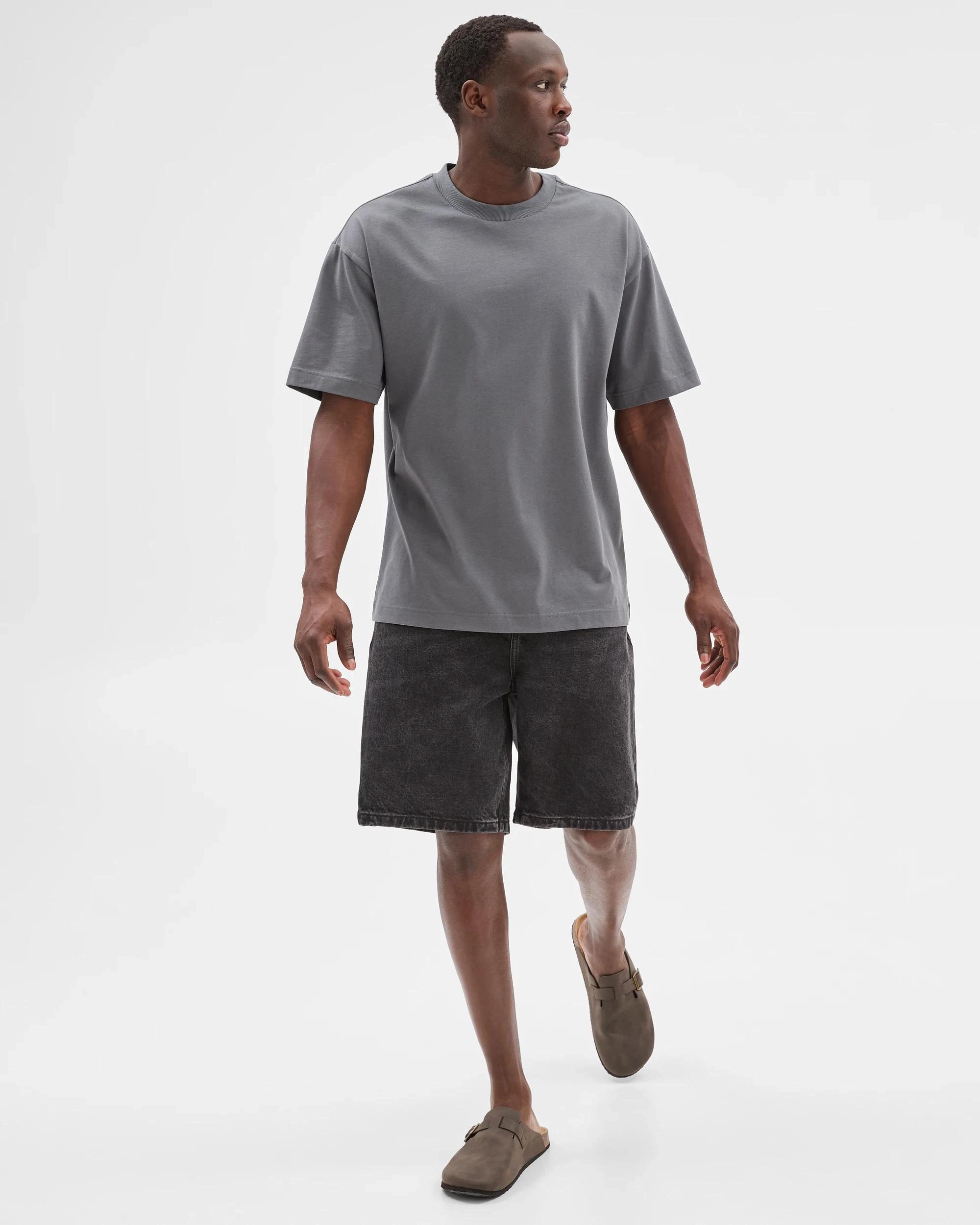 3 Commons Australian Cotton Oversized Heavy Core T-Shirt ASPHALT, 3 of 8