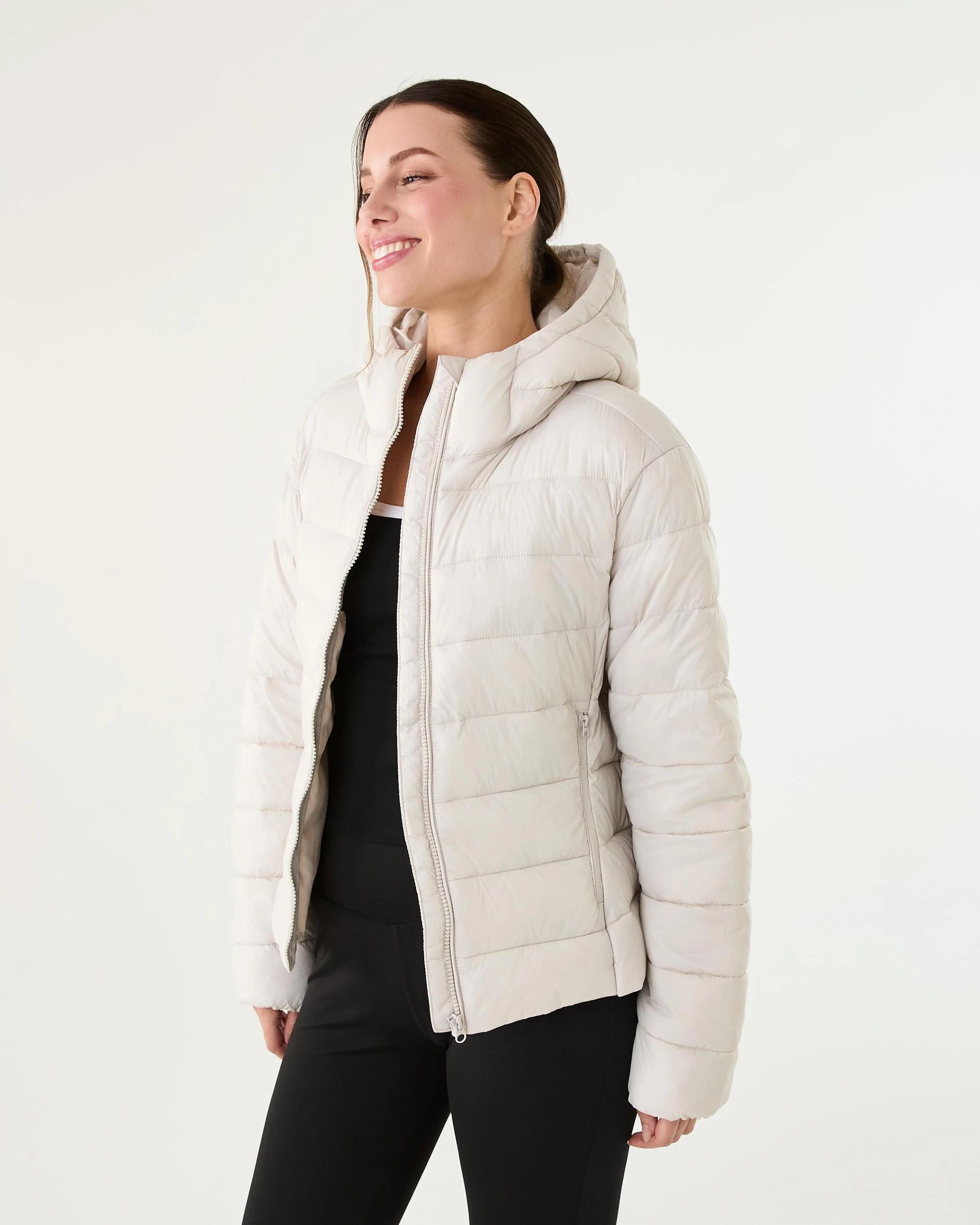 3 Active Womens Packable Puffer Jacket Peak Grey, 3 of 7