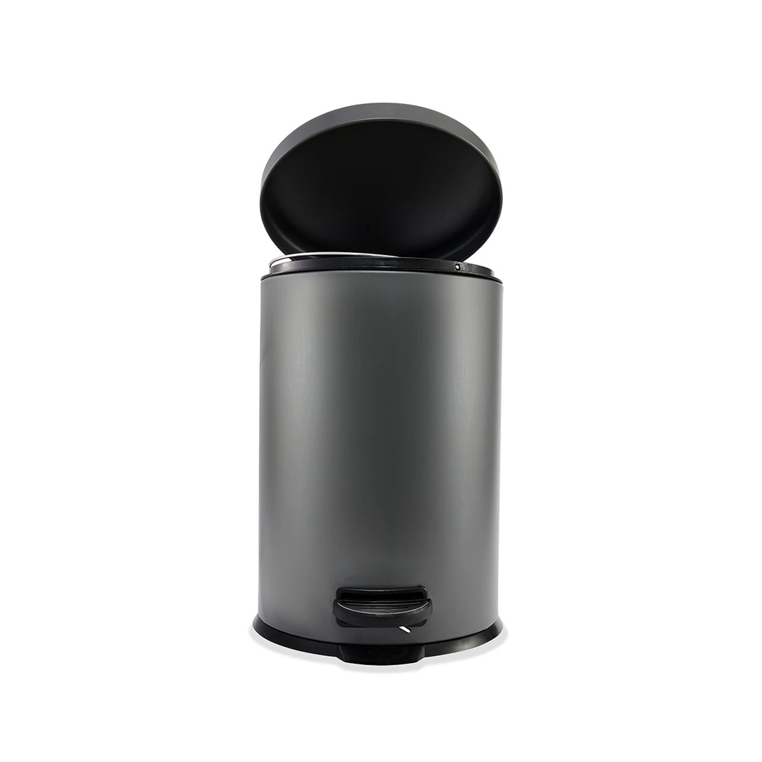 3 20L Matte Grey Round Pedal Bin, 3 of 5