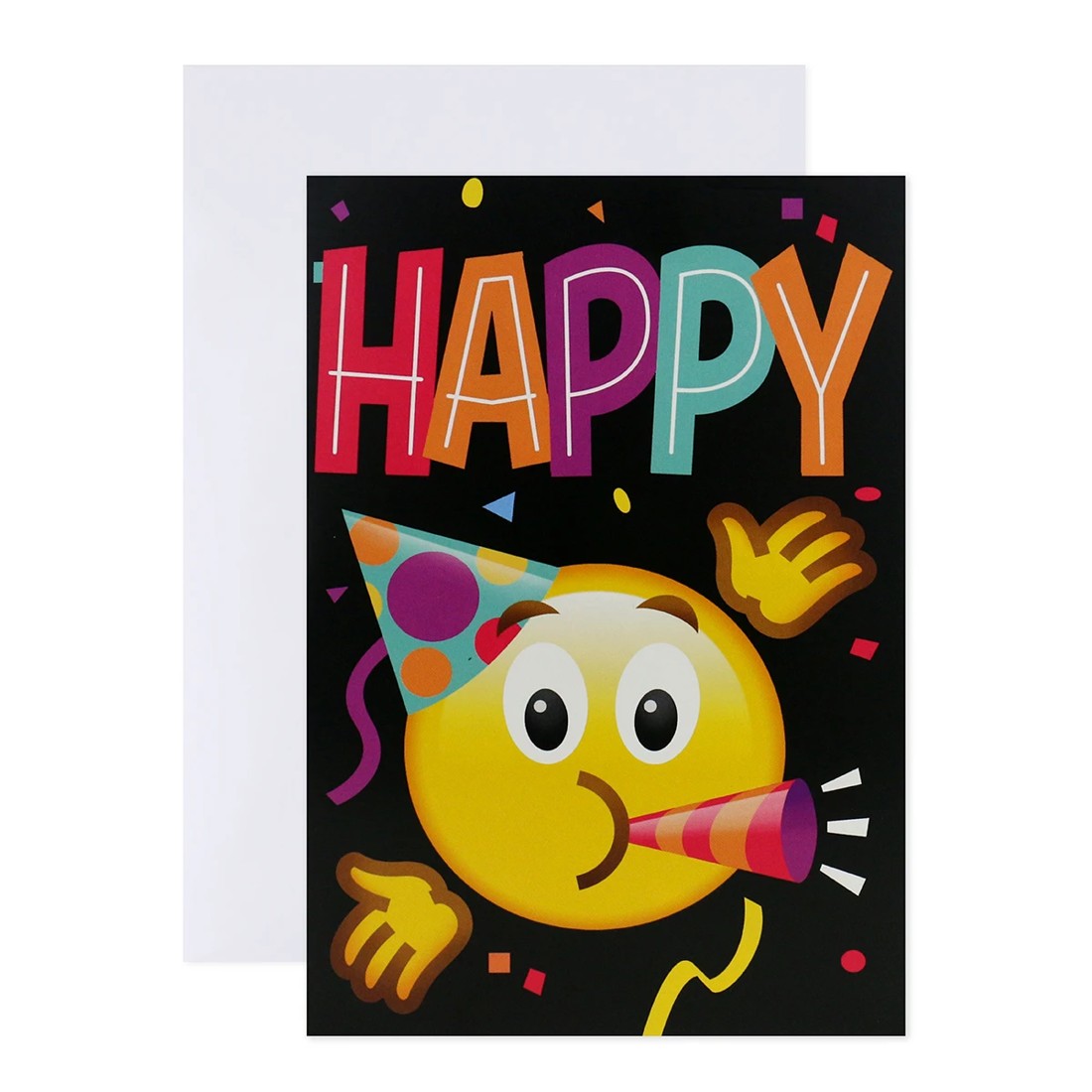 1 Hallmark Interactive Sound Birthday Card - Happy Emoji, 1 of 4