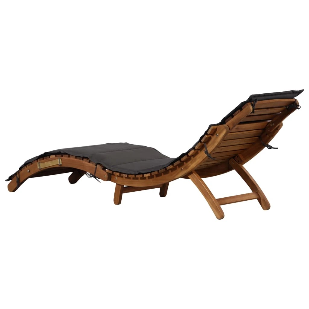 4 vidaXL sun lounger Foldable - Grey, 4 of 9
