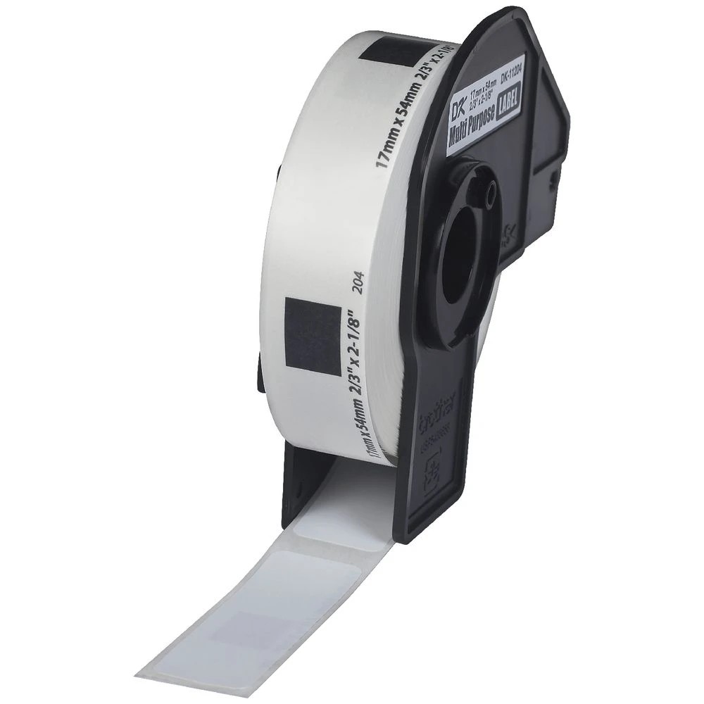 3 Brother DK 11204 17 x 54mm Black On White Small Label Roll, 3 of 3