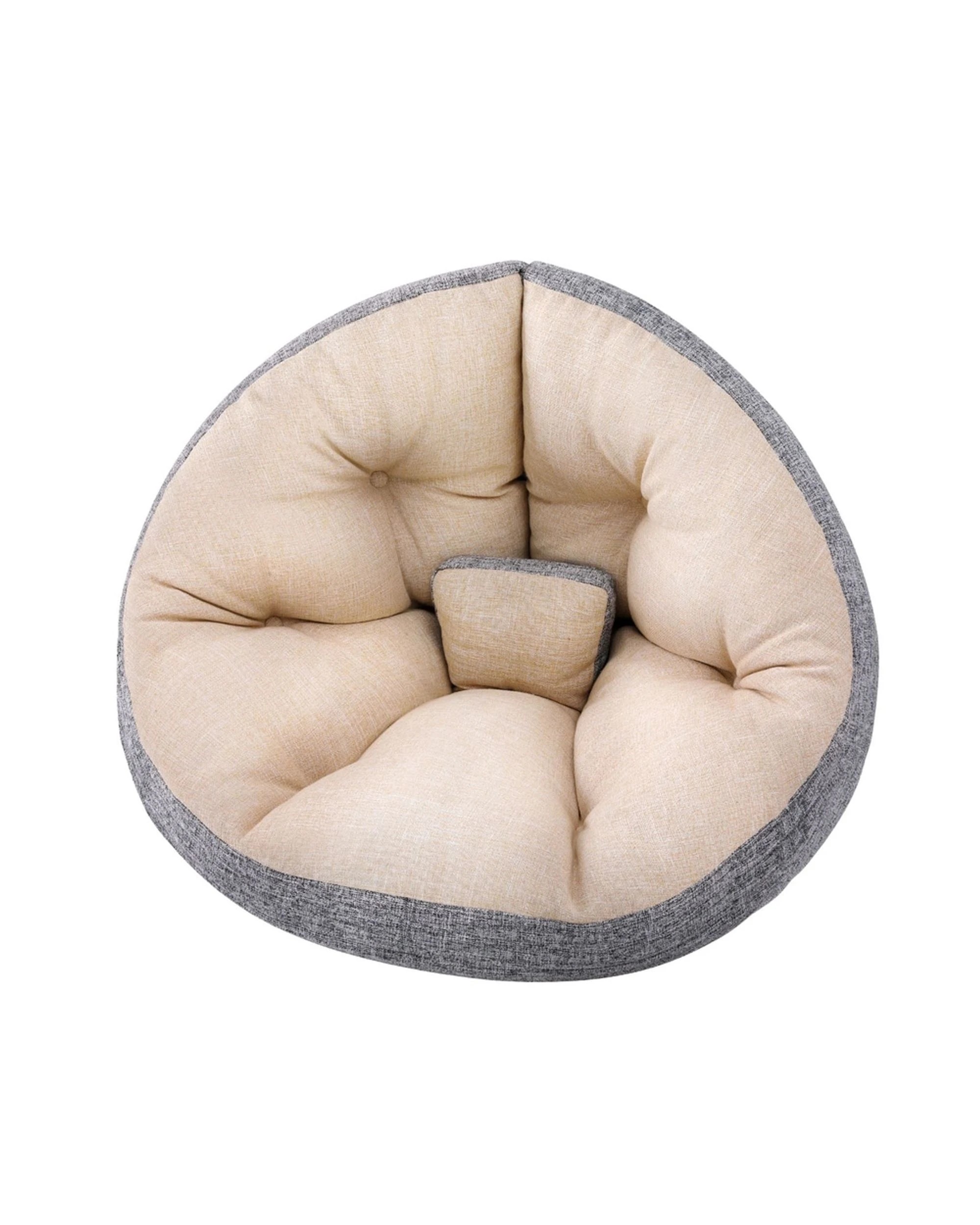 1 Artiss Floor Lounge Sofa Bed Chair Foldable Washable - Beige, 1 of 5