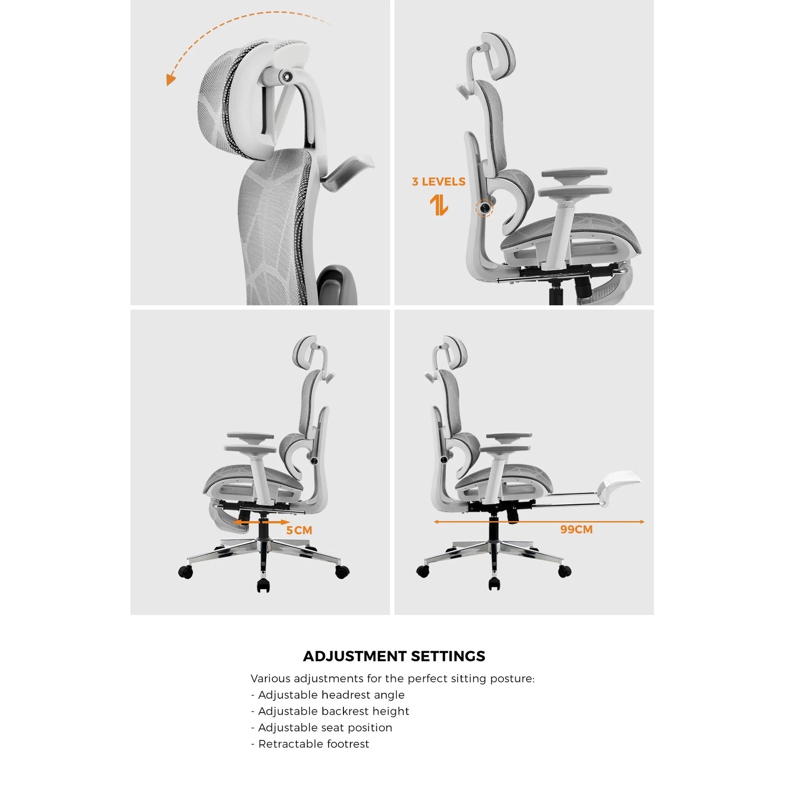 6 Oikiture Ergonomic Office Chair
 - Multi, 6 of 10