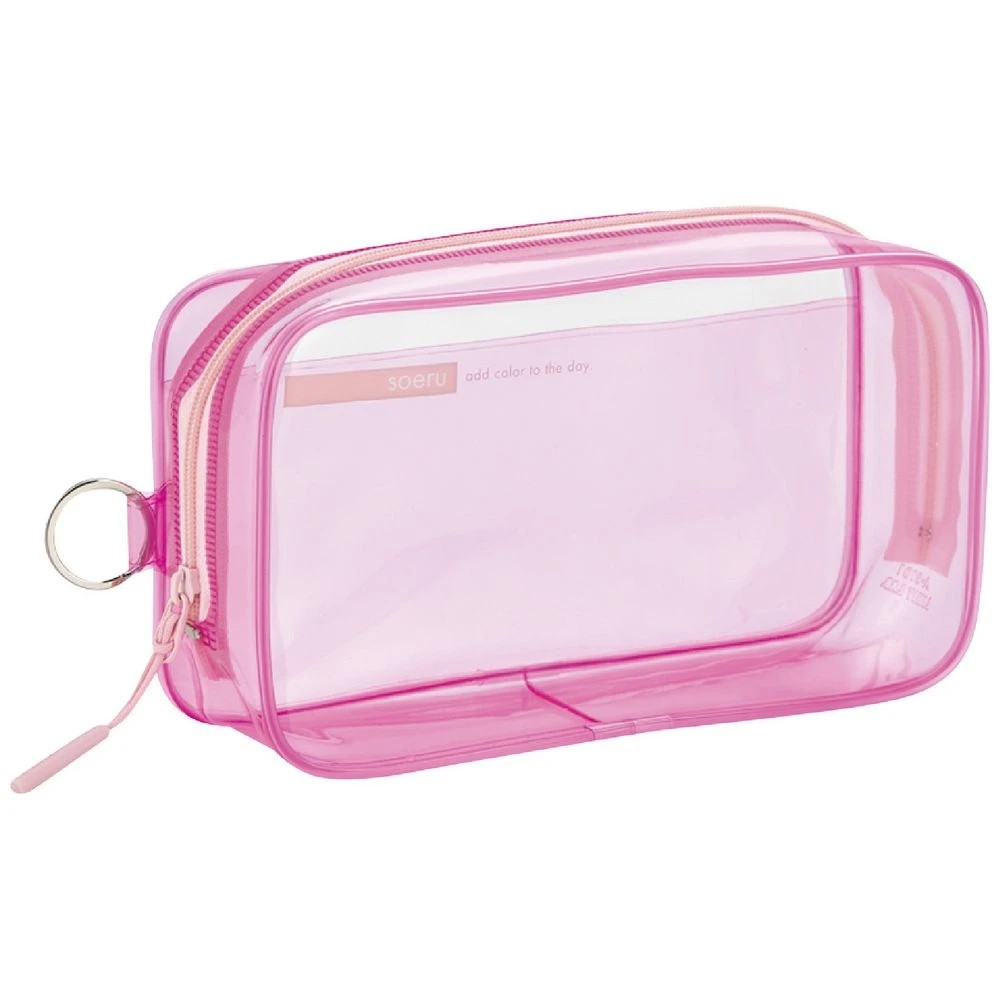 1 Soeru Box Pen Case Clear Pink, 1 of 2