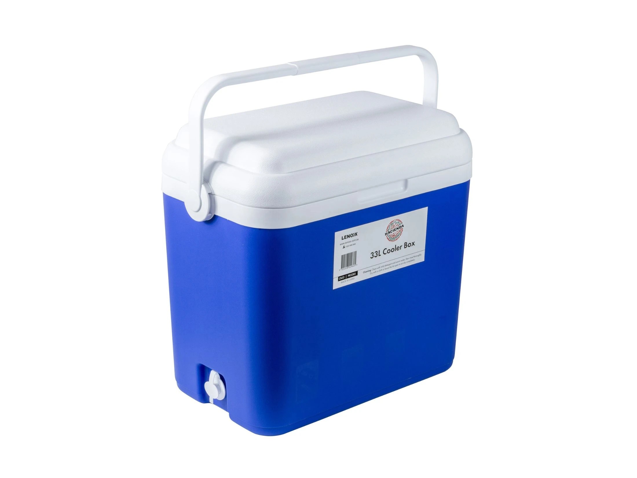 2 Hacienda 33L Portable Cooler Box Ice Chest - Blue/White, 2 of 3