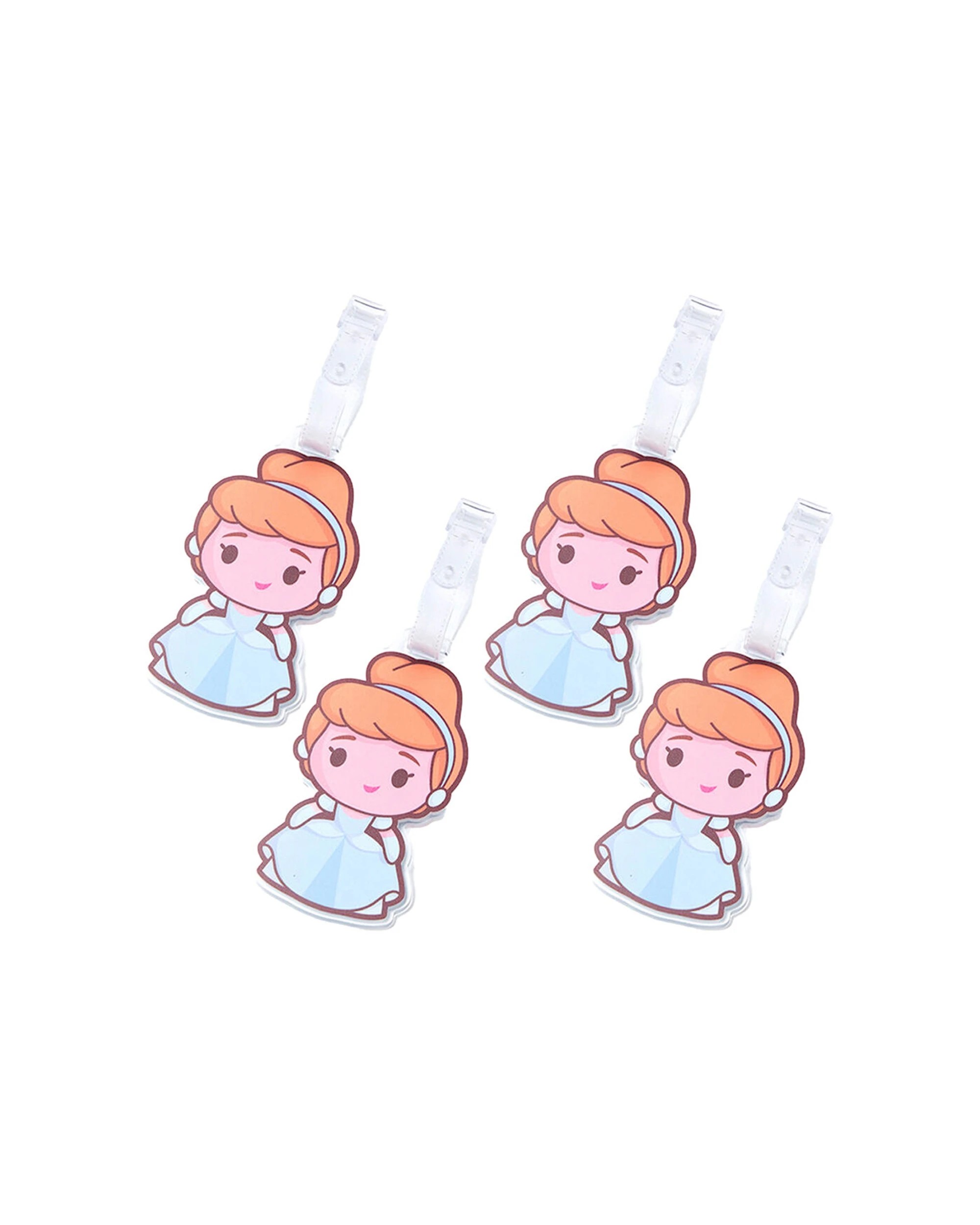 1 Disney 4Pk Luggage Tag Suitcase Identity Label Durable Design - Cinderella - Assorted, 1 of 3