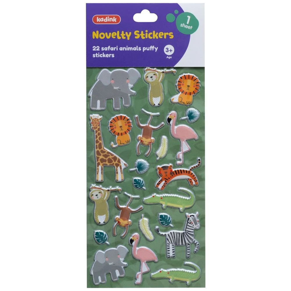 1 Kadink Puffy Stickers Safari Animals, 1 of 1