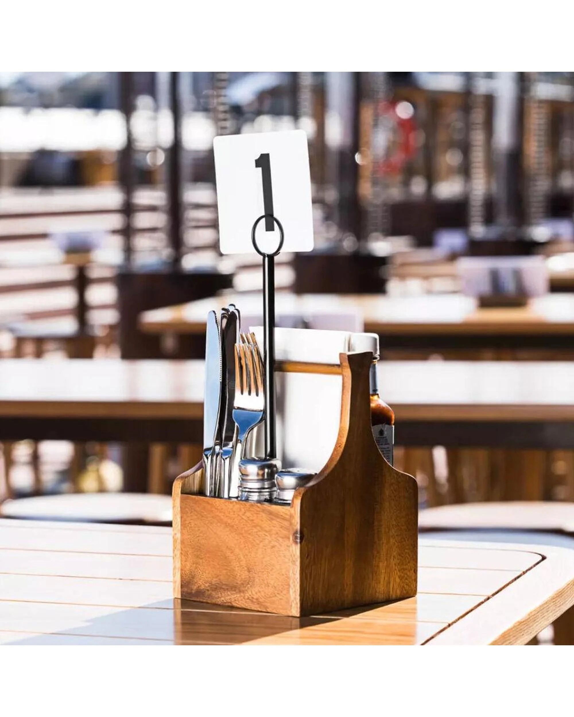 2 Moda Artisan Acacia Wood Cutlery Caddy, 2 of 2
