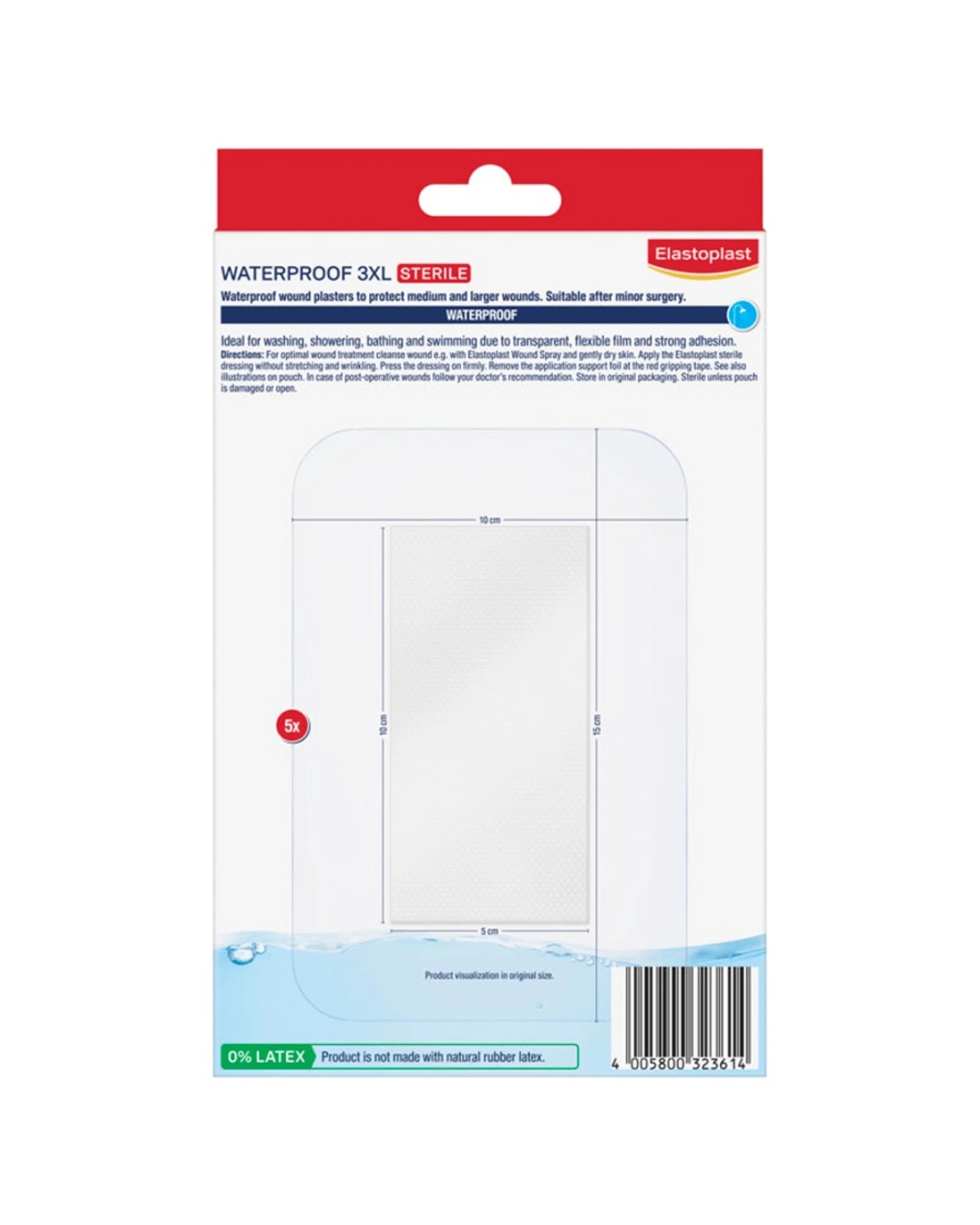 2 Elastoplast Waterproof 3XL Dressings, 2 of 2