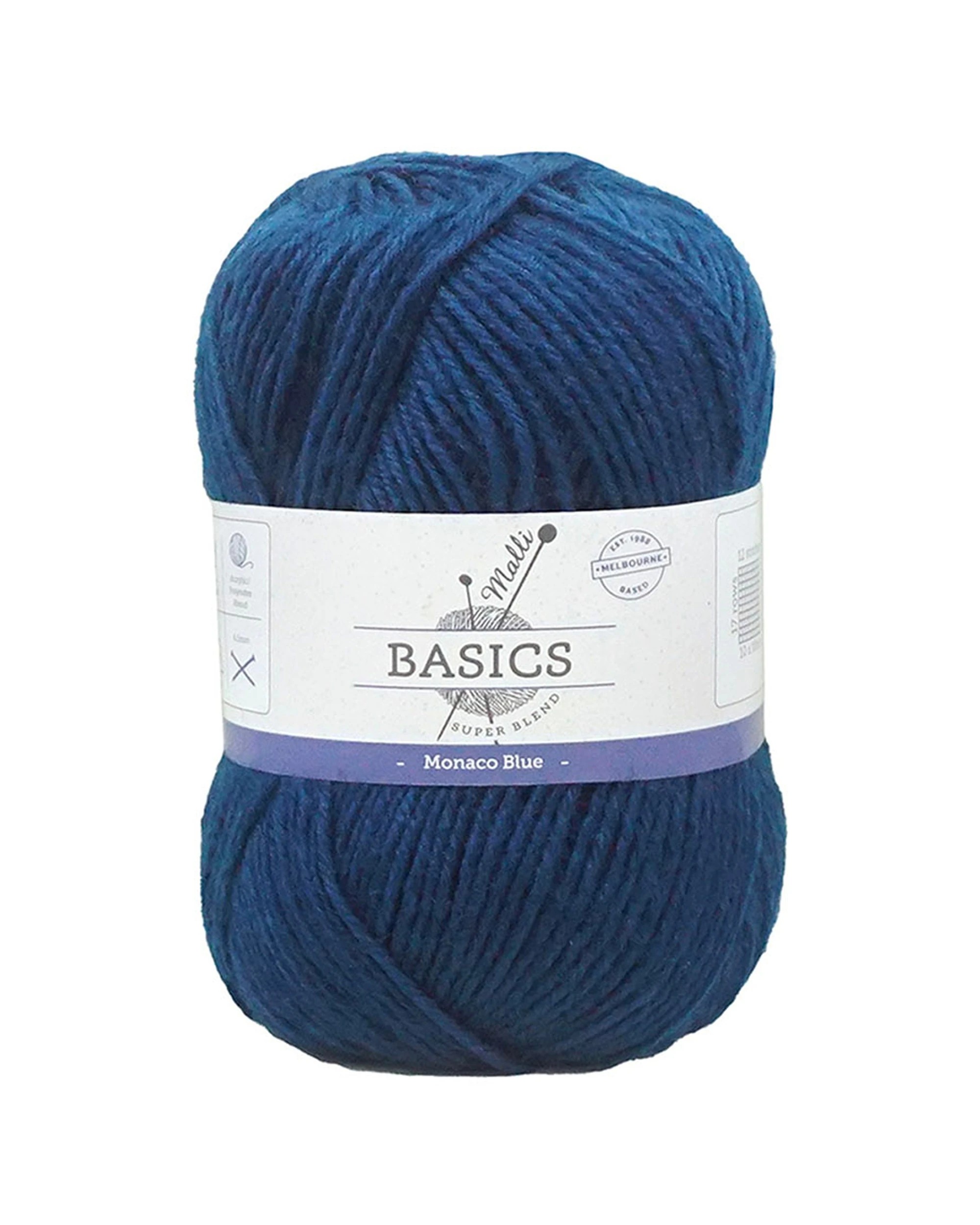 2 Malli 10PK Blend Basic 100g High Quality Durable Acrylic Polyester Yarn - Blue, 2 of 2