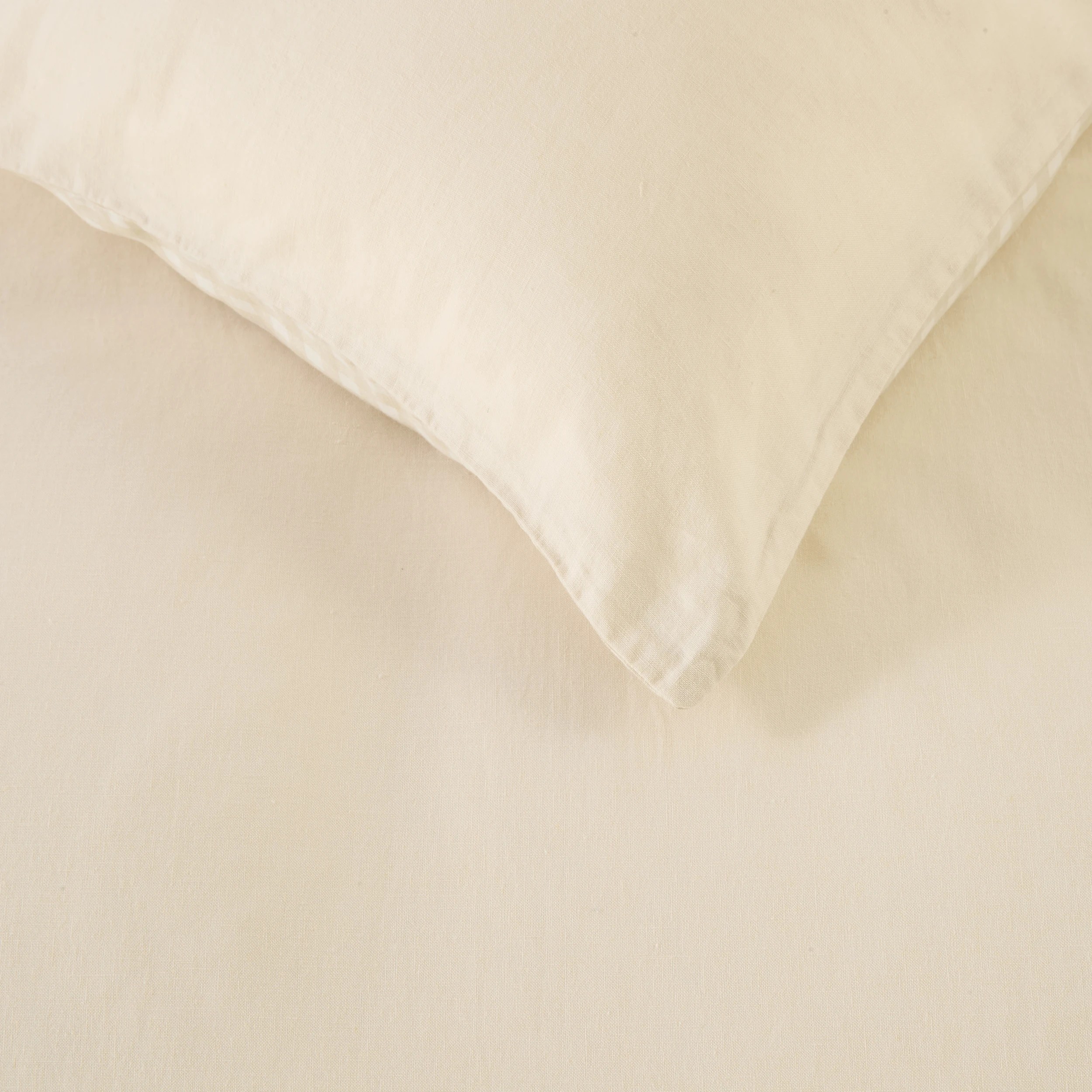5 Gingham Linen Cotton Reversible Quilt Cover Set - Queen Bed, 5 of 9