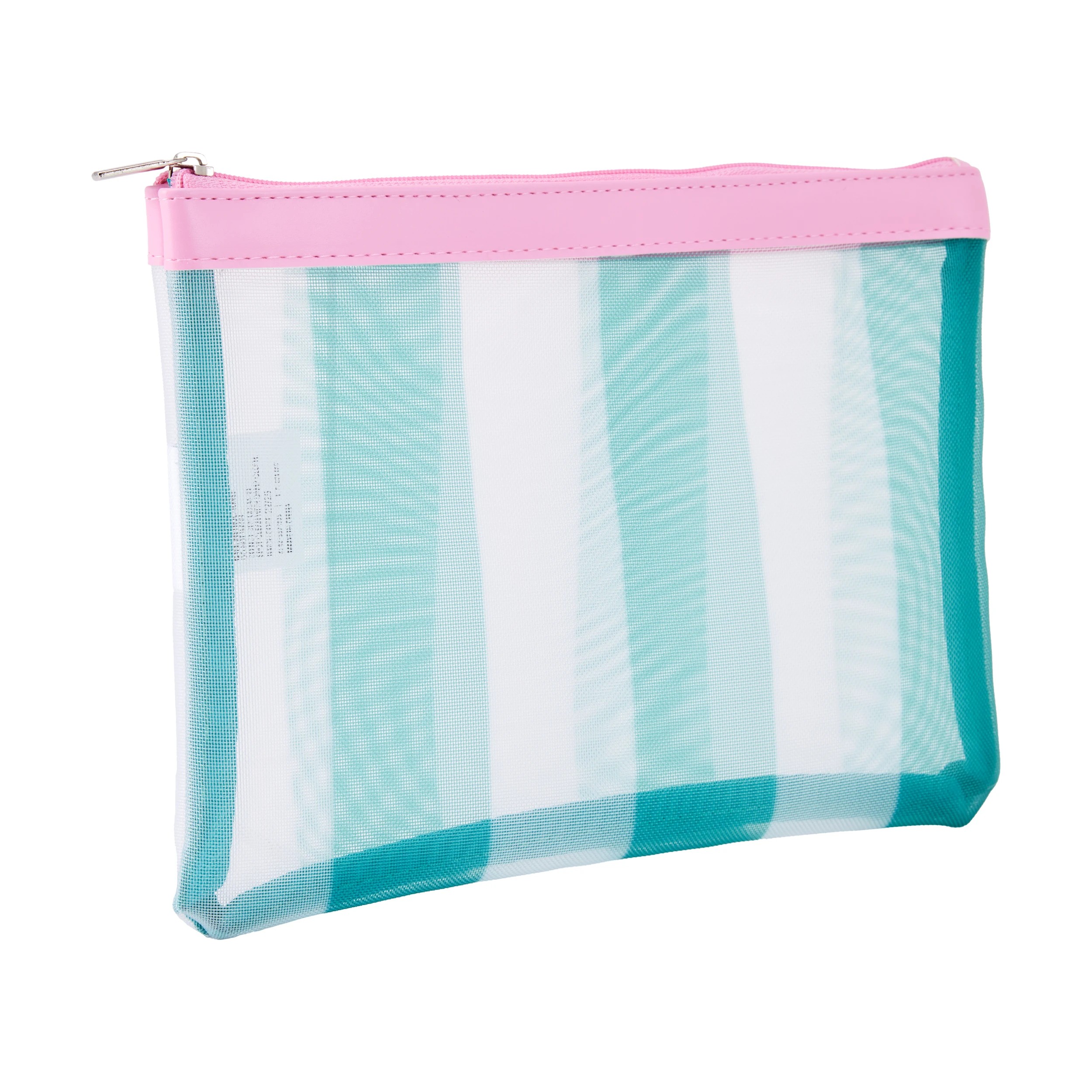 2 Mesh Stripe Pencil Case - Green, 2 of 6