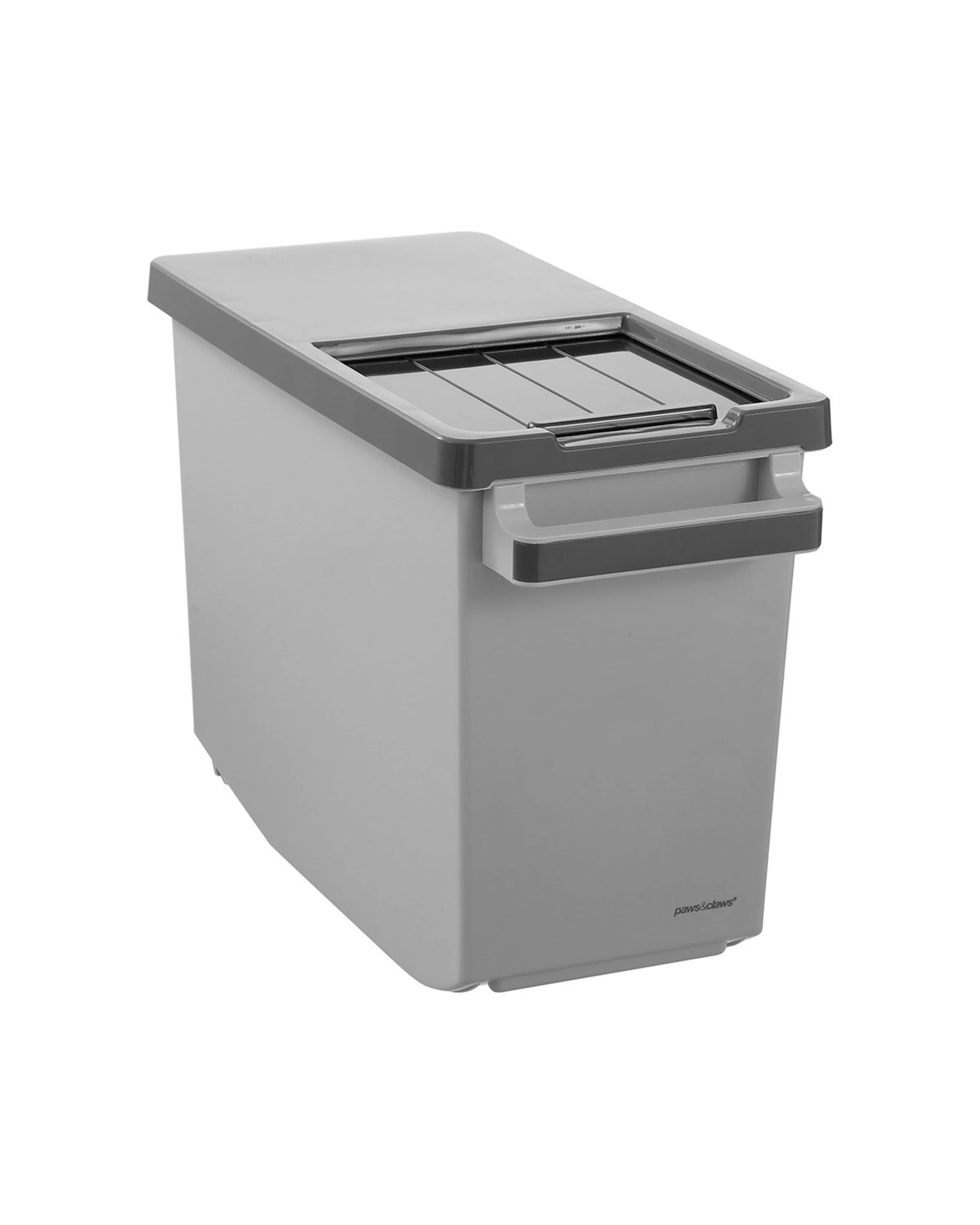 2 Paws & Claws 44x30.5cm Pet Dry Food Storer 20l Bin Storage Container W/ Lid
 - Grey, 2 of 7