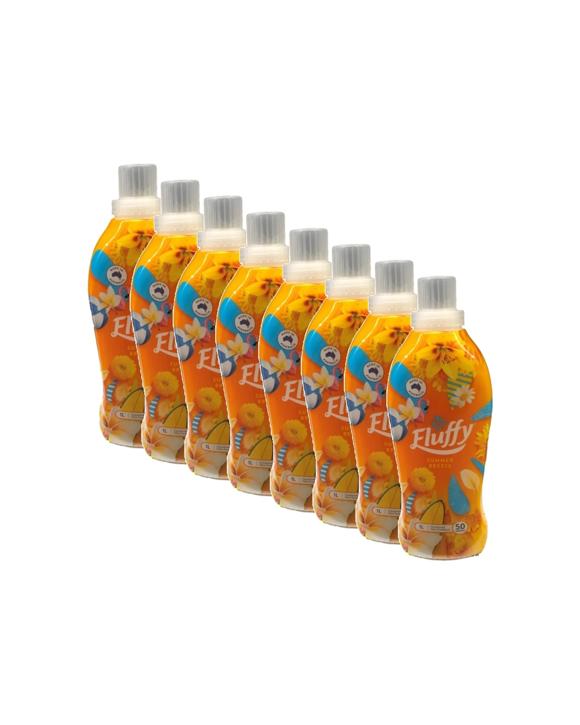 Fluffy 8PK Concentrated Laundry Fabric Softener Conditioner Summer Breeze 1L - Multi