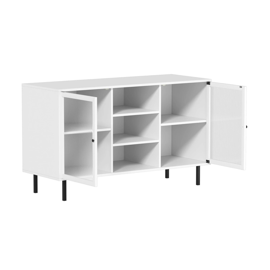 8 Oikiture Sideboard Buffet Glass Door
 - White, 8 of 10