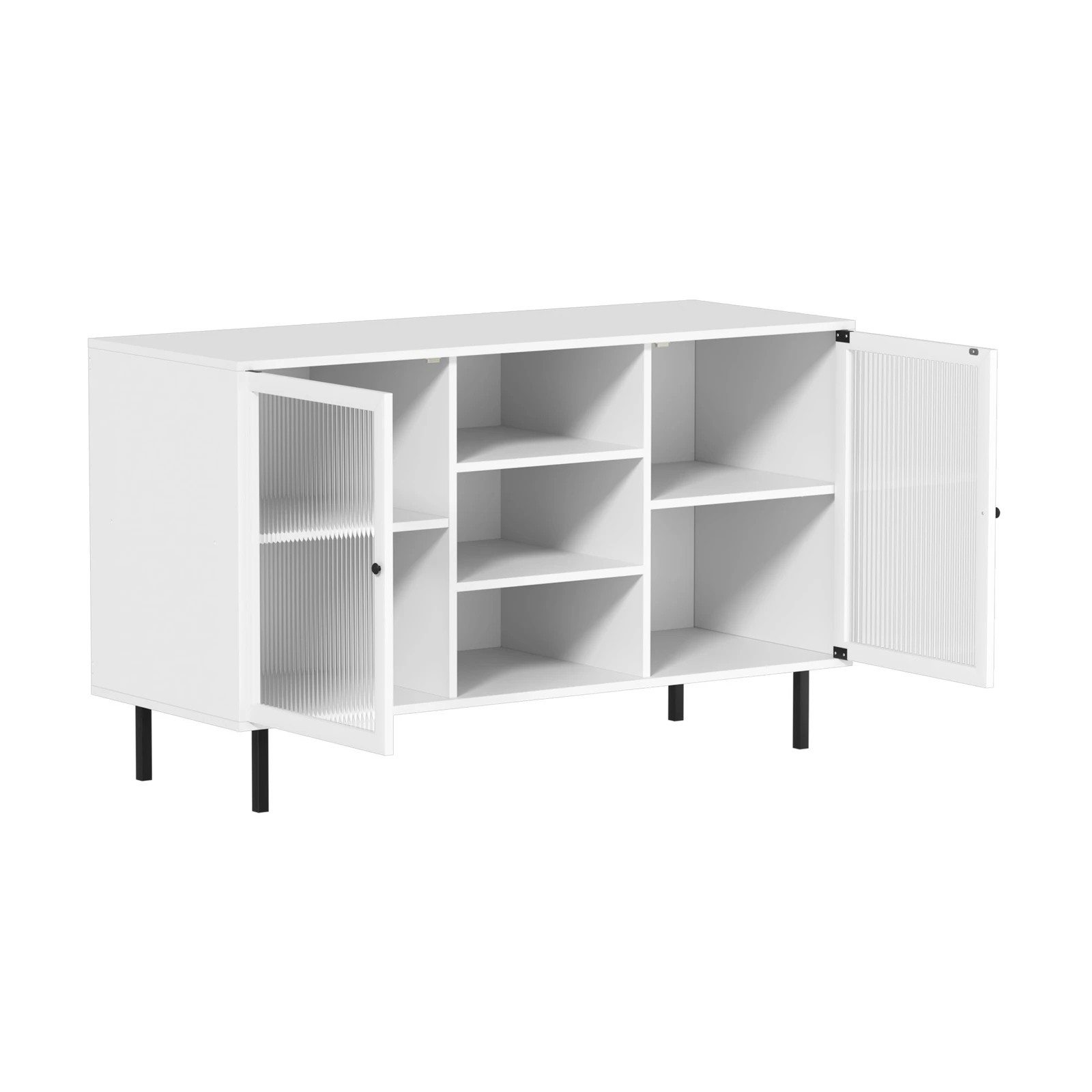 8 Oikiture Sideboard Buffet Glass Door
 - White, 8 of 10
