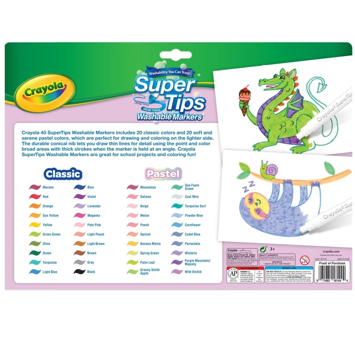 2 40 Pack Crayola SuperTips Washable Markers, 2 of 2