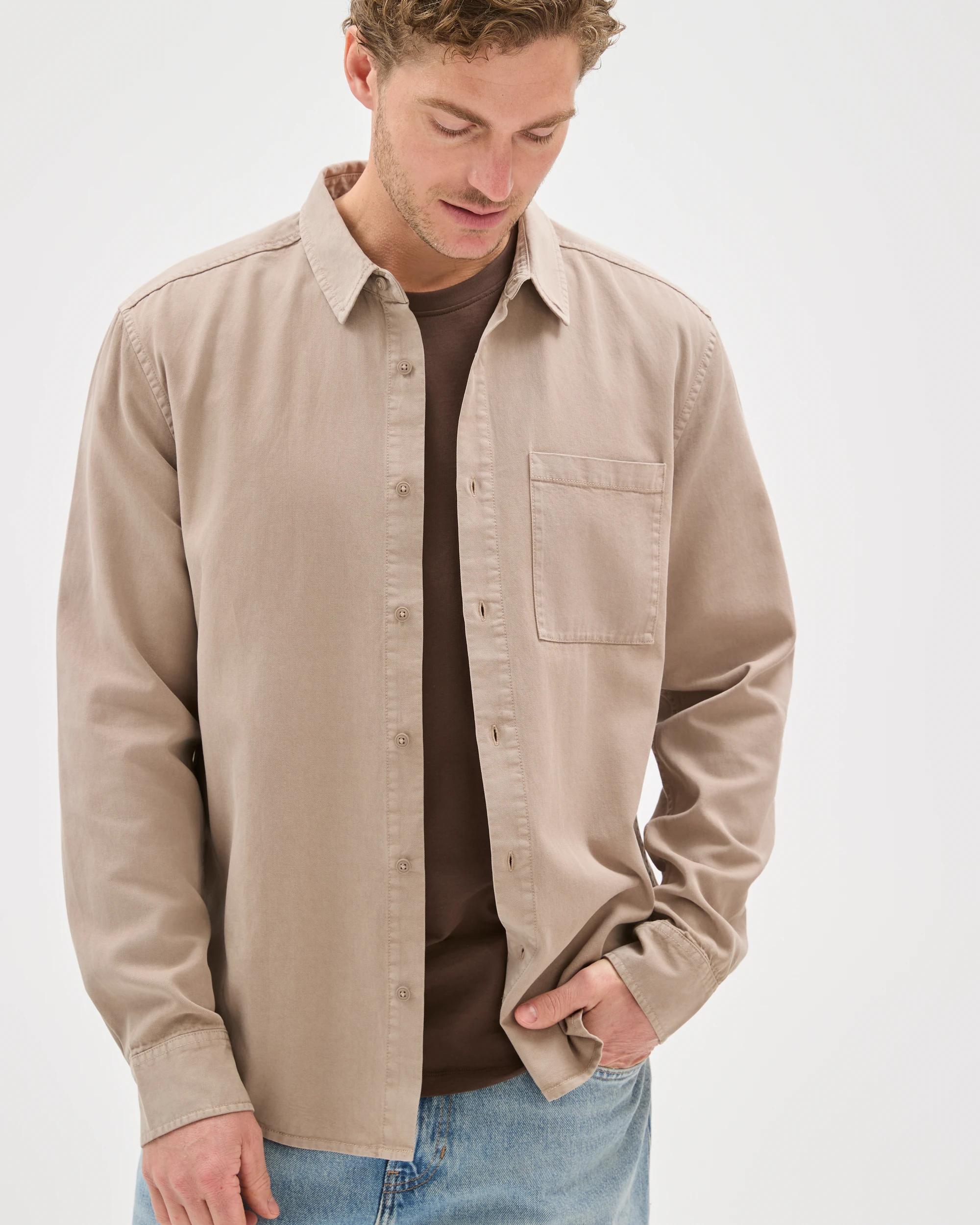 4 Target Man Long Sleeve Washed Shirt ELEPHANT, 4 of 8