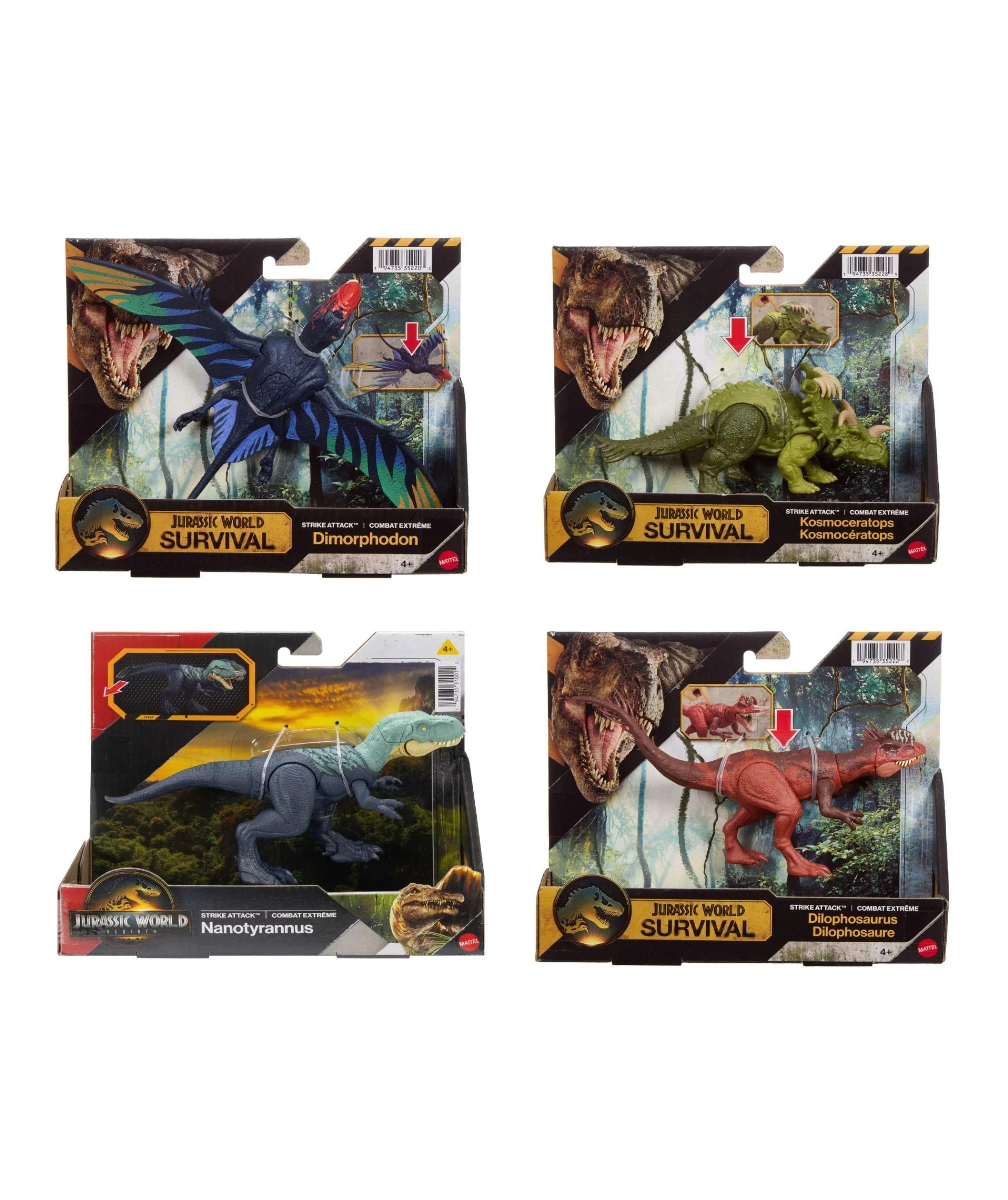 1 Mattel Jurassic World Rebirth Strike Attack Dinosaur - Assorted - Multi, 1 of 7
