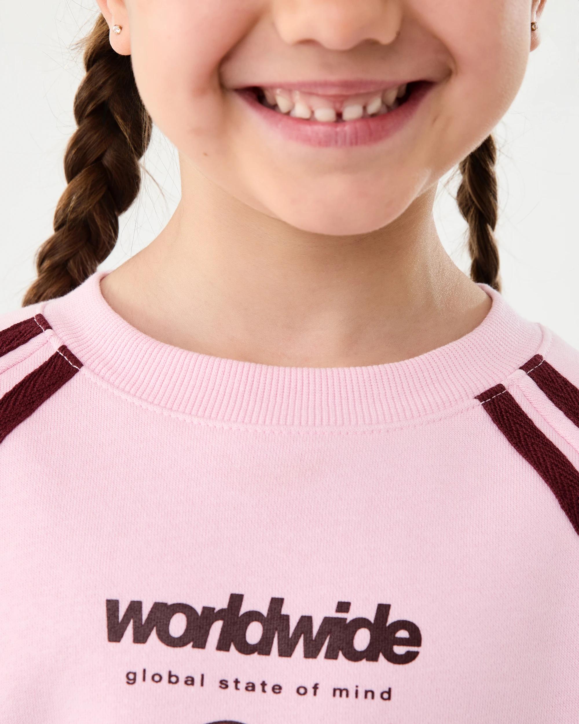 4 Raglan Sport Crew Neck Sweatshirt Pink Ball, 4 of 8