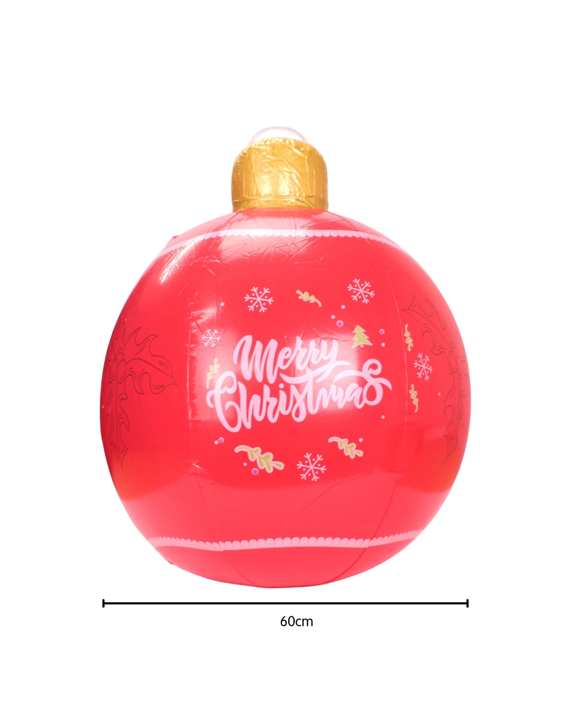 2 Party Maker Inflatable Merry Christmas Bauble 60cm - Red, 2 of 2