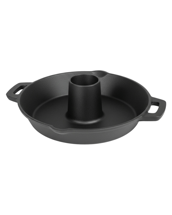 TOQUE Cast Iron BBQ Poultry Roaster Pan,Diameter 24
