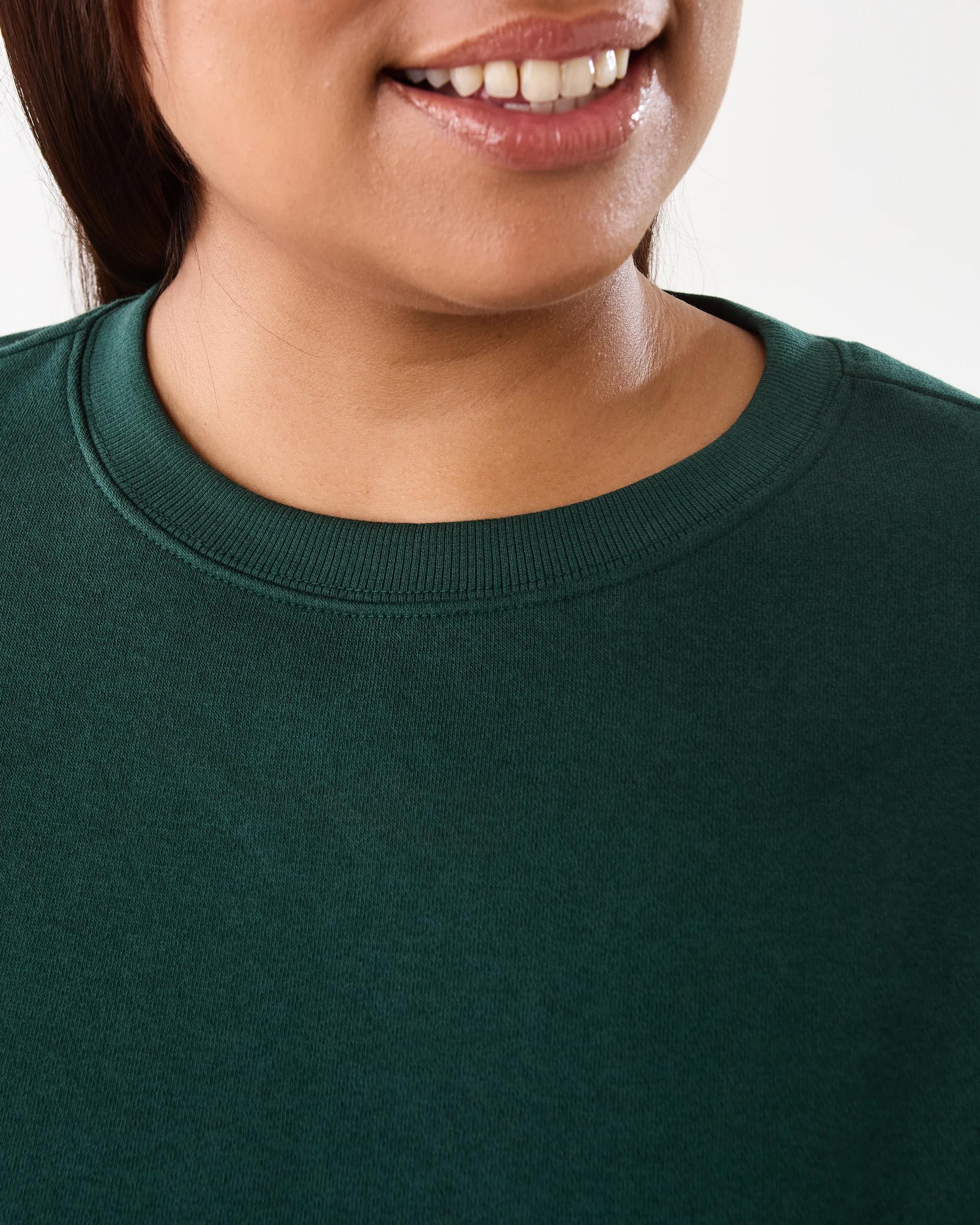 5 Curve Long Sleeve Boxy Sweatshirt Grn Leaf, 5 of 7