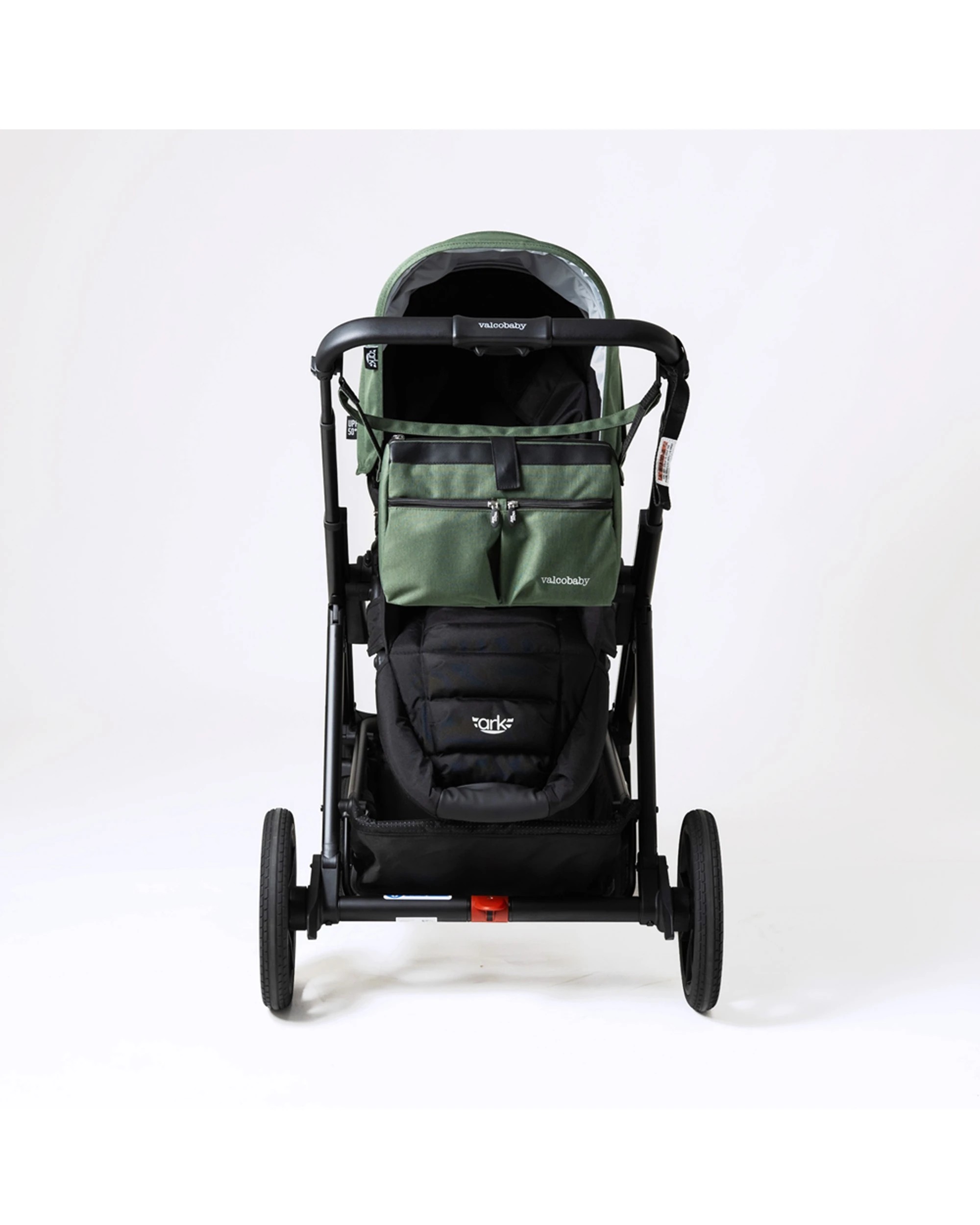 4 ValcoBaby Caddy Organiser Bag With Insulated Pockets For Ark Stroller Pram - Green, 4 of 4