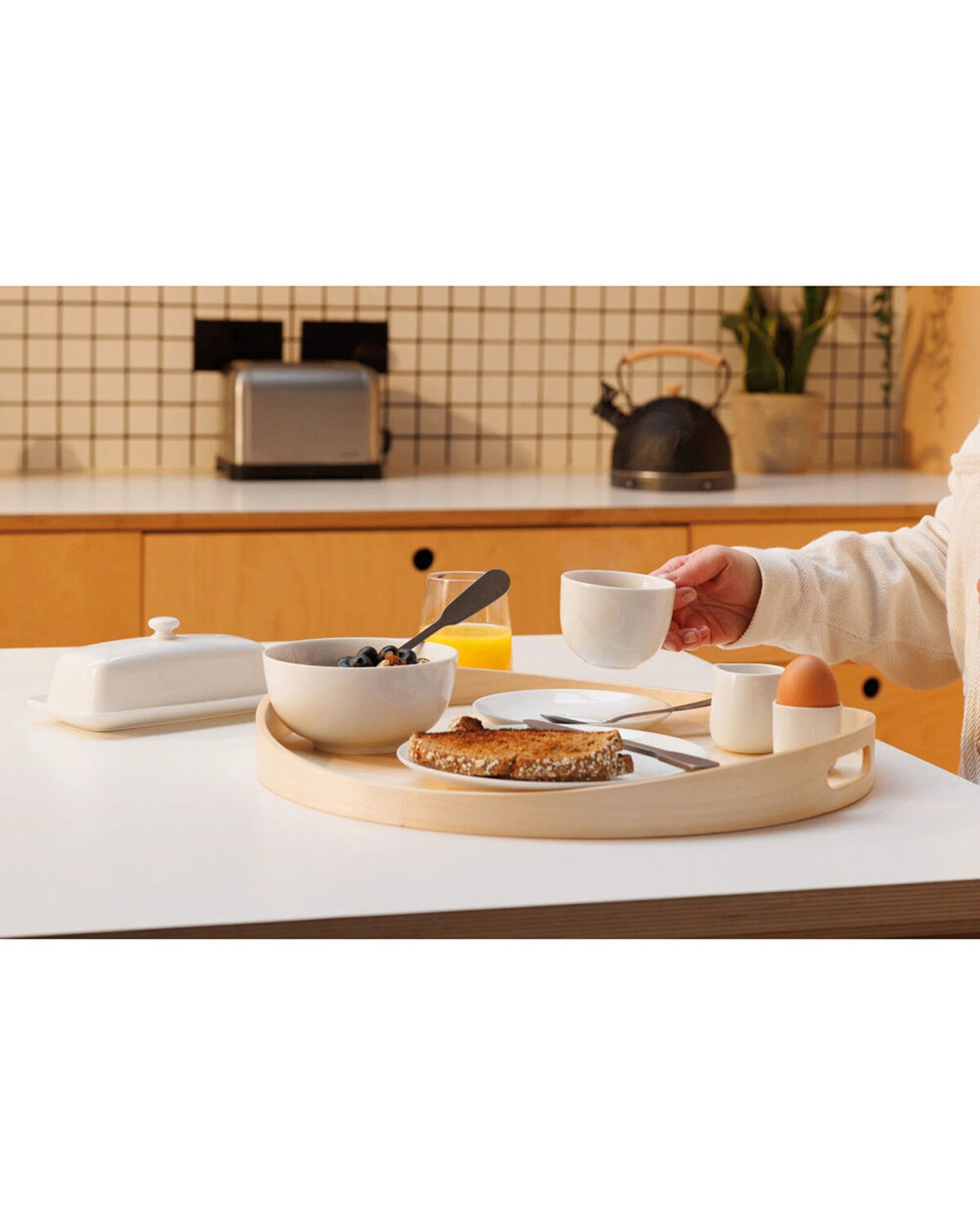 5 Mikasa 4pc Chalk Porcelain Tea Cups And Saucers Set 220ml - White, 5 of 6