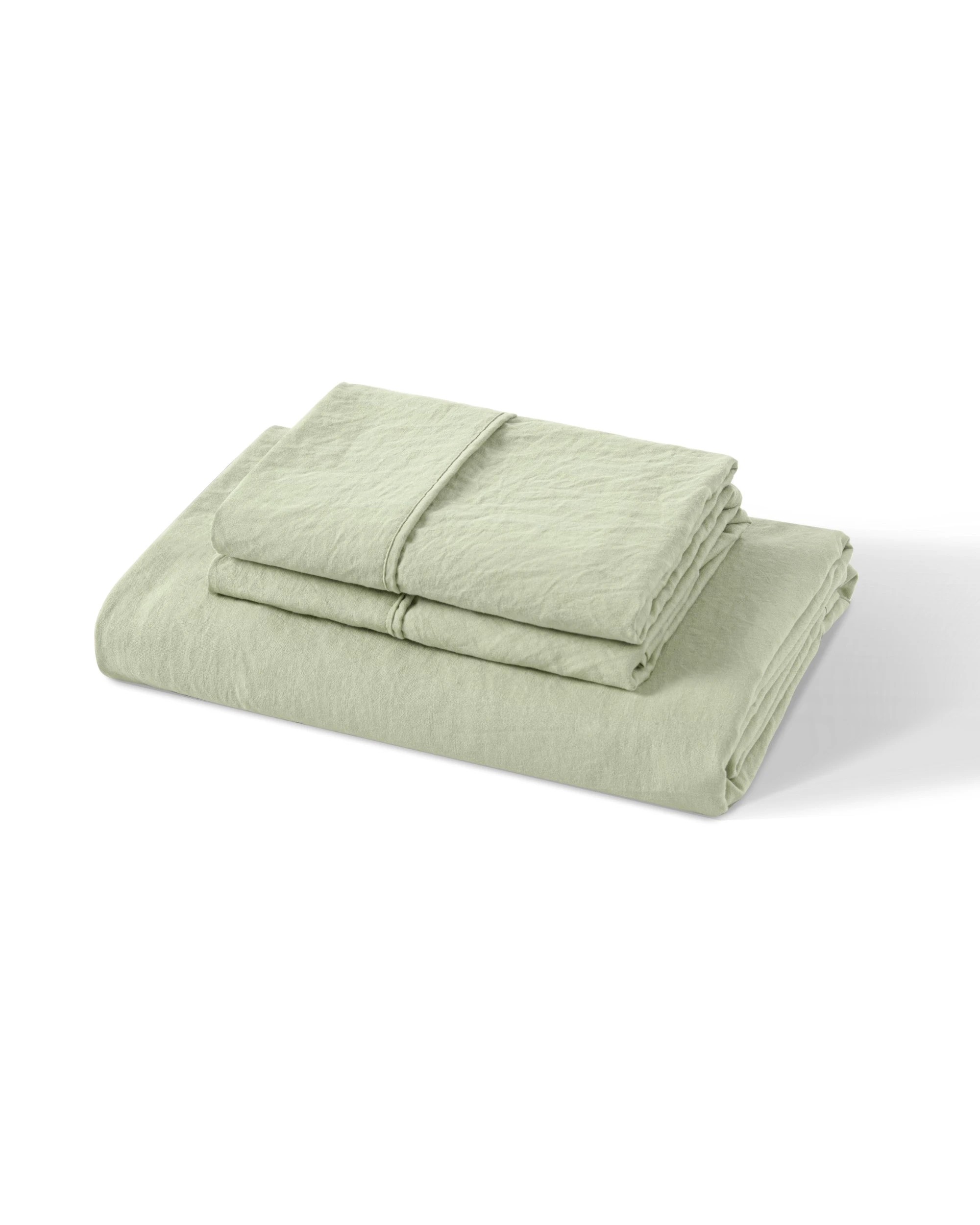 8 Dreamaker Superfine Washed Microfibre Combo Fitted Sheet Set - Double Bed - Sage Green, 8 of 8