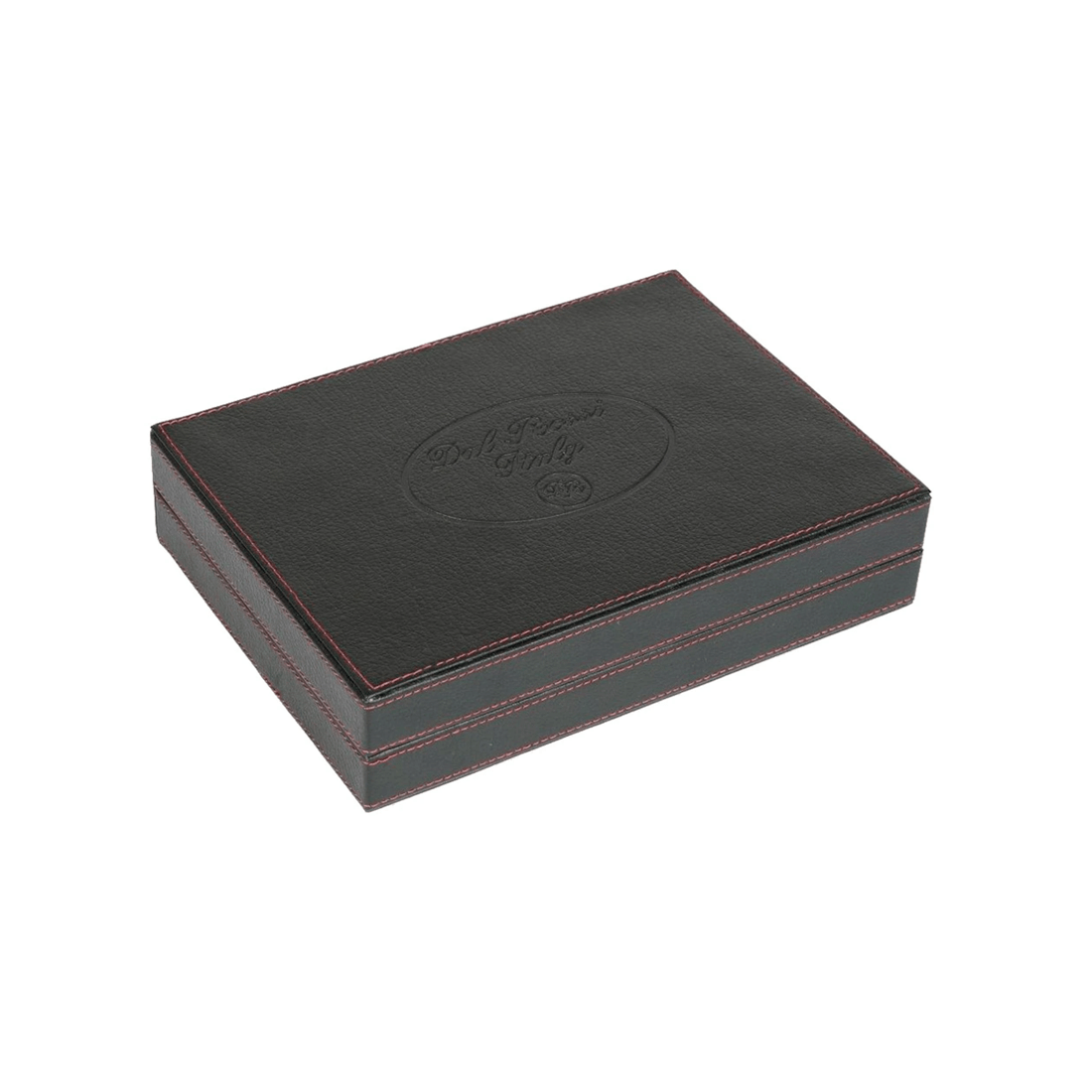 2 Dal Rossi Italy Dal Rossi 9 inch Folding PU Leather Travel Backgammon Set - Black, 2 of 2