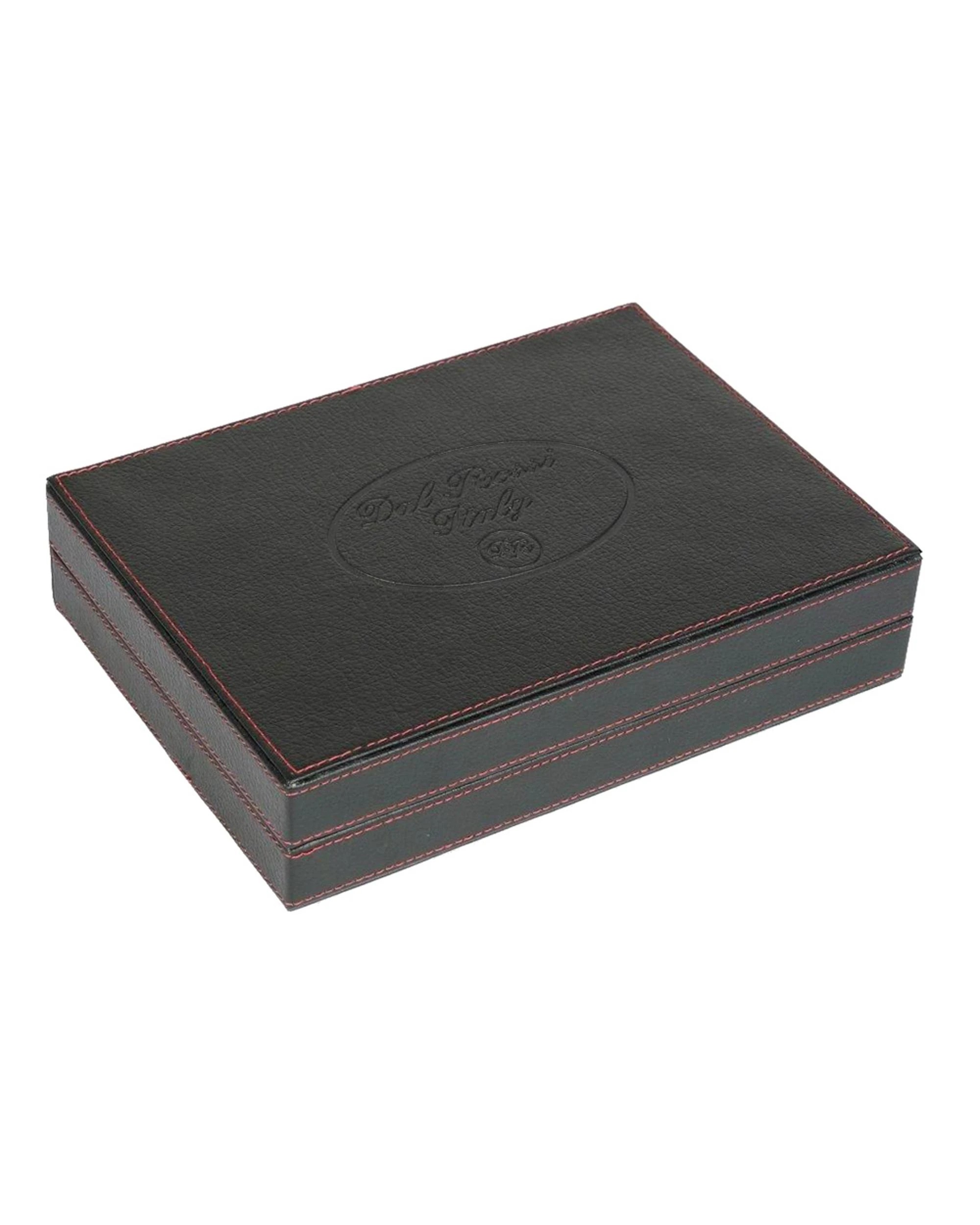 2 Dal Rossi 9 inch Folding PU Leather Travel Backgammon Set - Black, 2 of 2