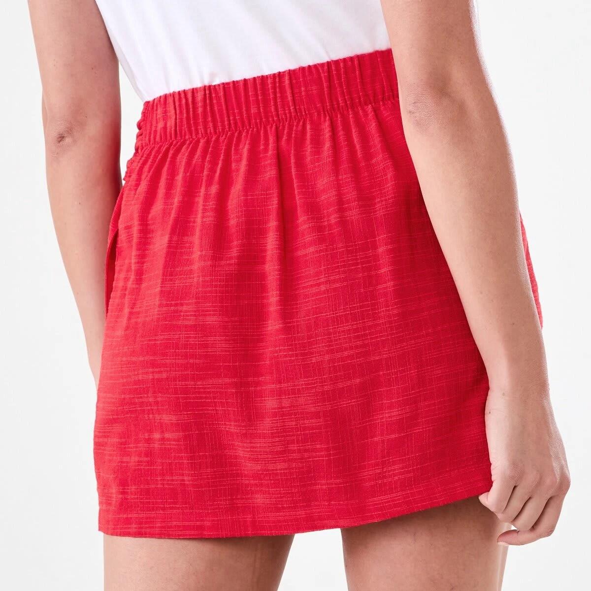 3 Textured Wrap Mini Skirt Strawberry, 3 of 6