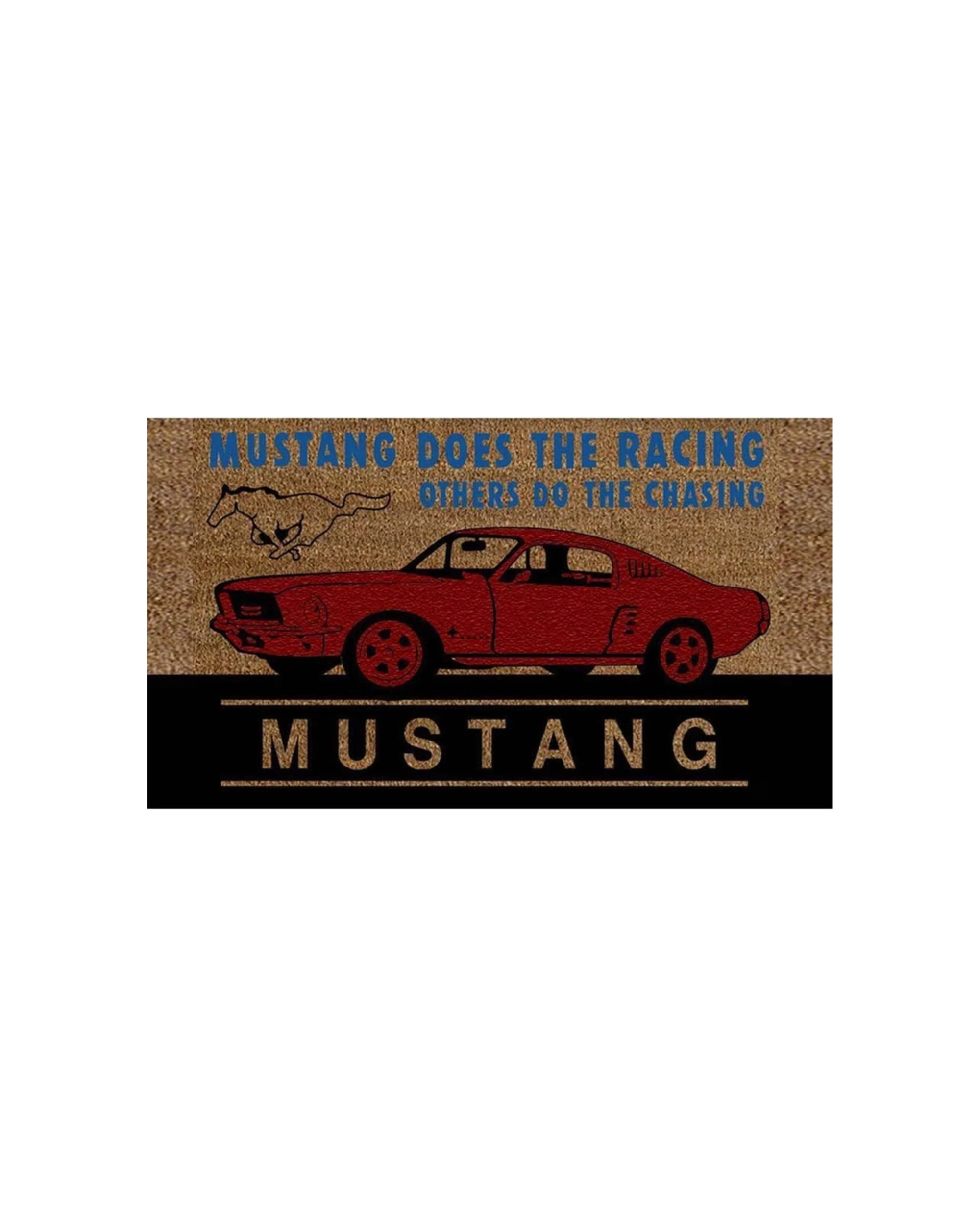 1 Solemate PVC Back Mustang Doormat PVC Backed Coconut Coir Durable Eco Friendly Mat 45x75cm - Multi, 1 of 3