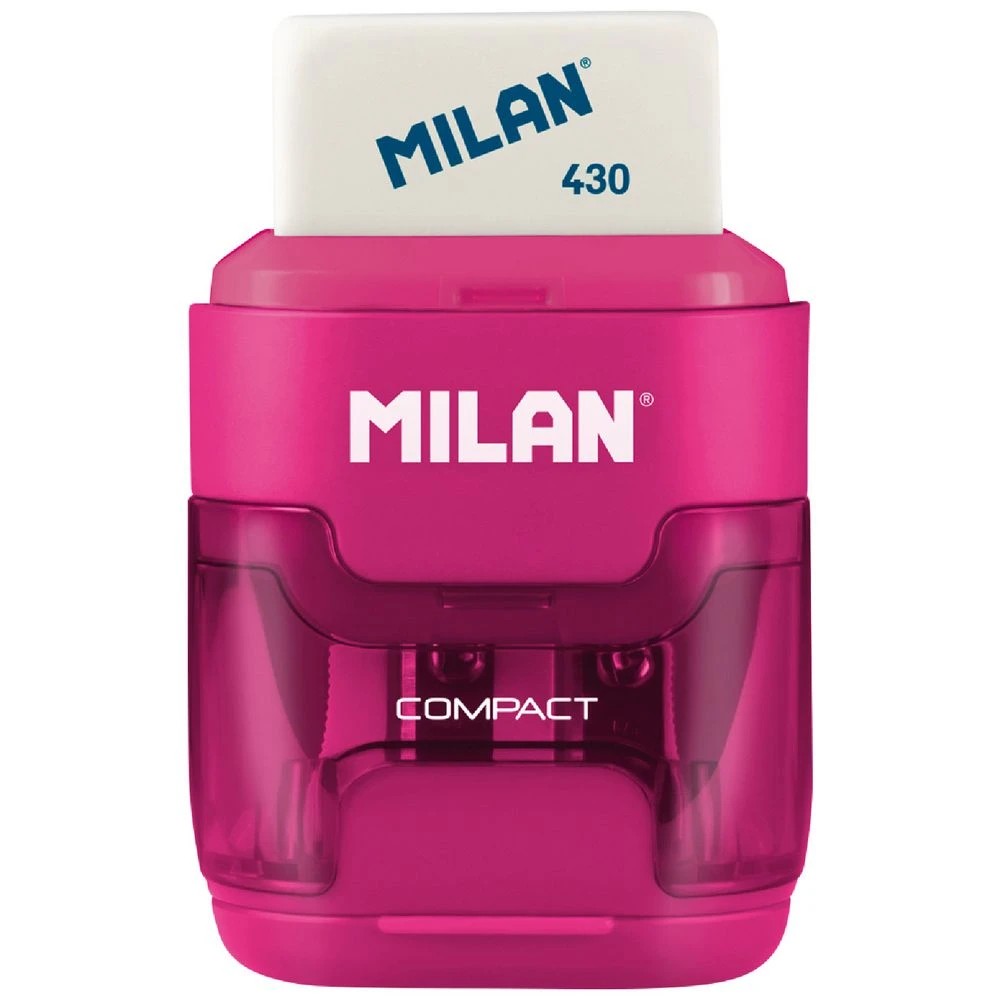 3 Milan Compact 2 Hole Sharpener Eraser Assorted, 3 of 3